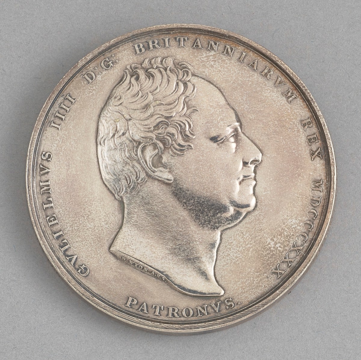 William Wyon RA, Royal Academy Schools, silver medal presented to Henry Le Jeune for nine drawings from the antique, 1837