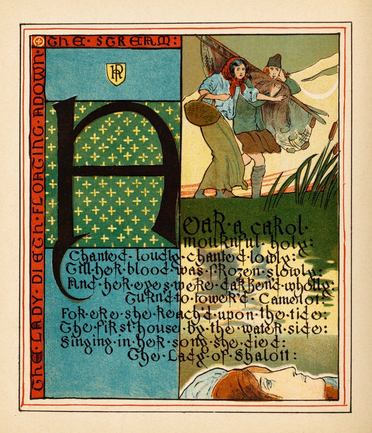 Howard Pyle, 'The Lady dieth floating adown the stream'