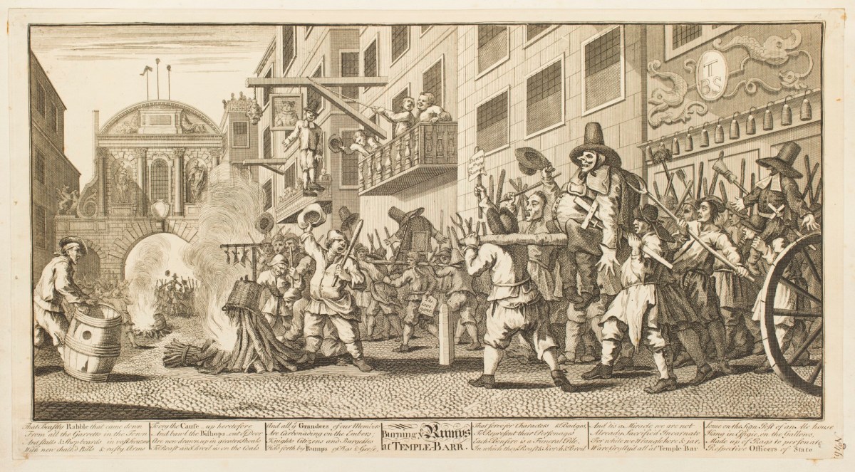 William Hogarth, Burning the Rumps at Temple Bar