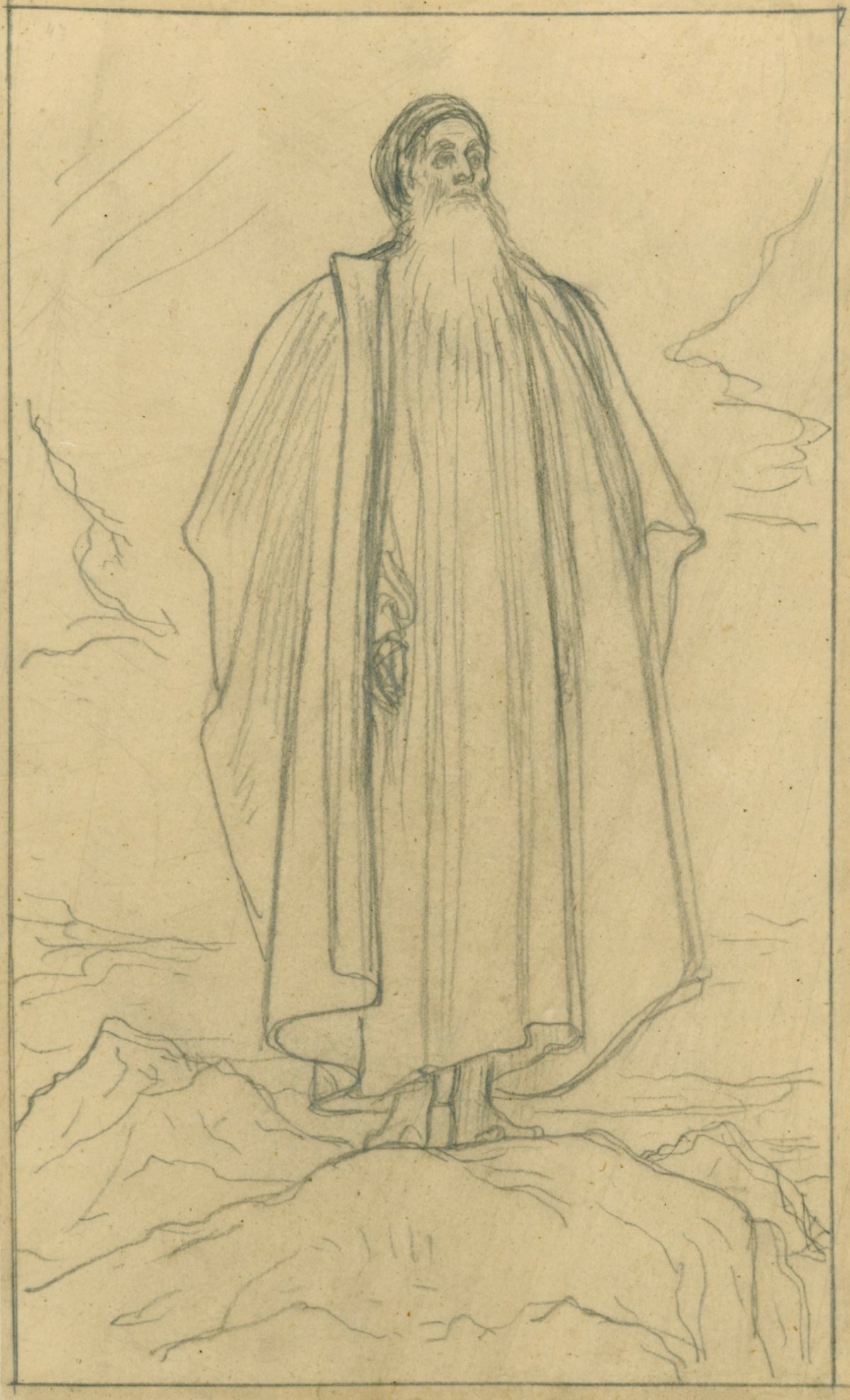Lord Leighton PRA, Tracing for 'Moses Viewing the Promised Land'