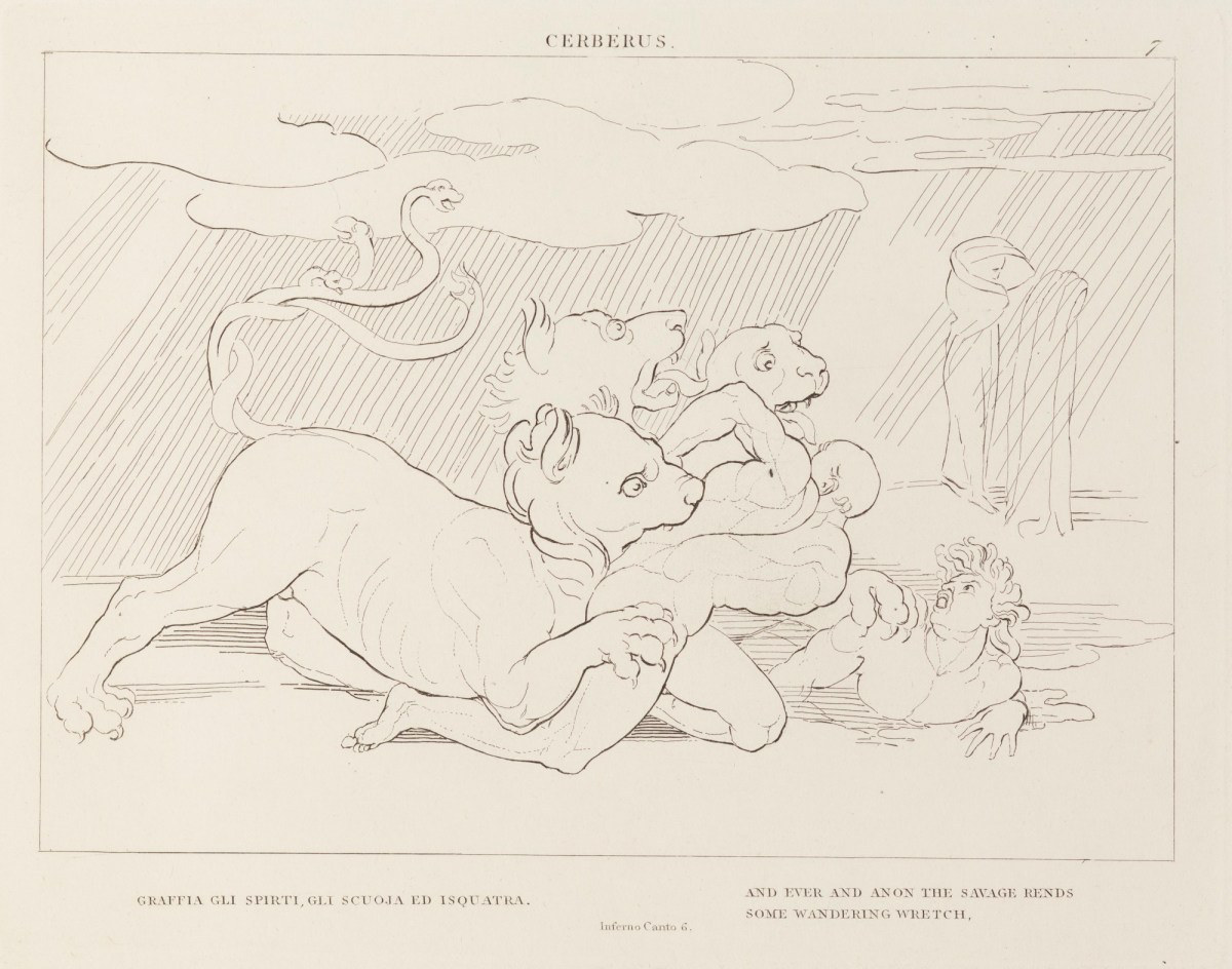 John Flaxman RA, 'Cerberus' (from The Divine Comedy)