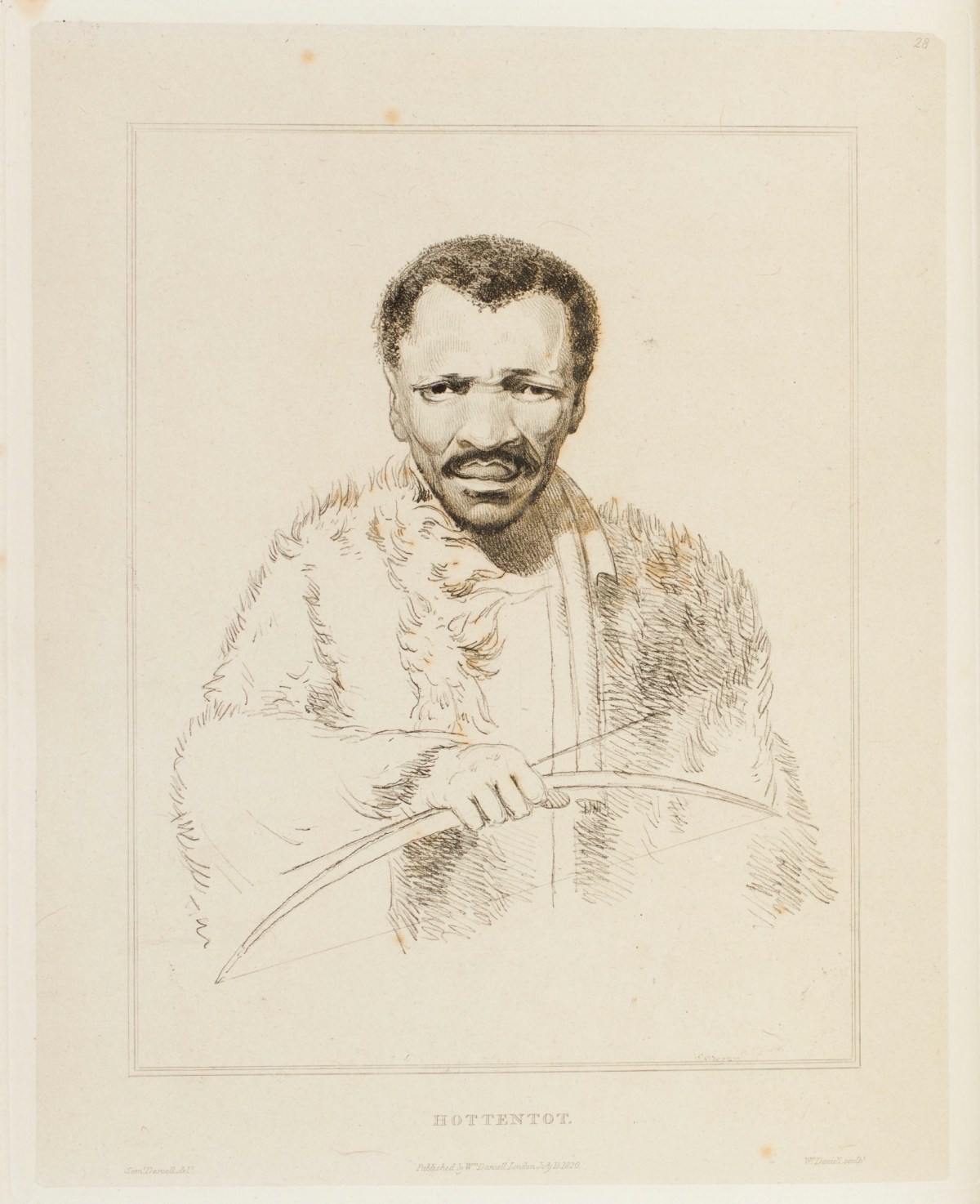 Samuel Daniell, Portrait of a Khoikhoi man ('Hottentot')