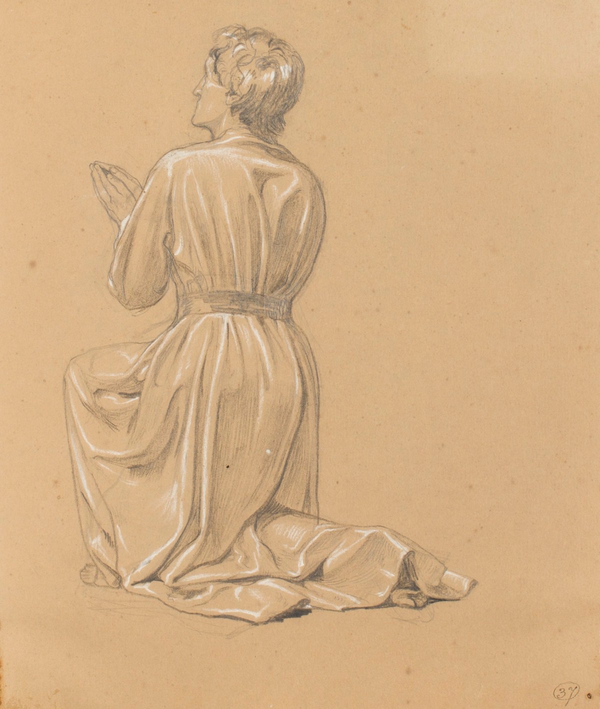 Henry Hugh Armstead RA, Study of a kneeling figure