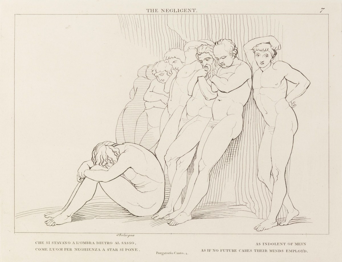 John Flaxman RA, 'The Negligent' (from The Divine Comedy, Purgatory)