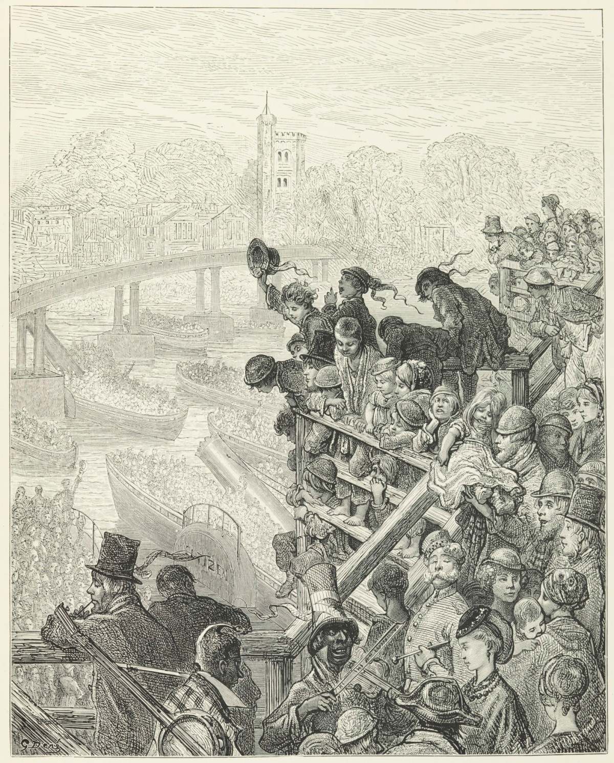 Gustave Doré, Putney Bridge - The Return