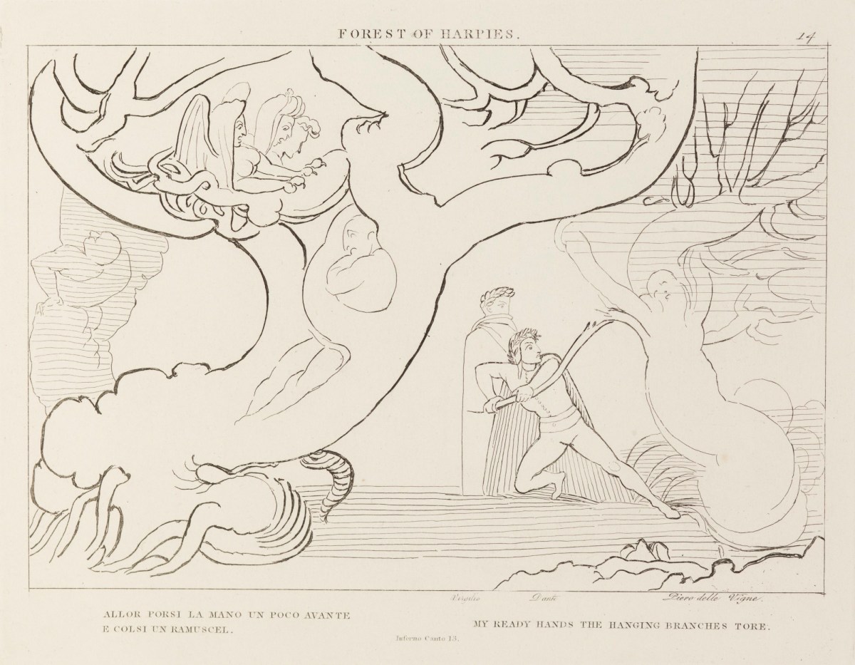 John Flaxman RA, 'Forest of Harpies' (from The Divine Comedy)