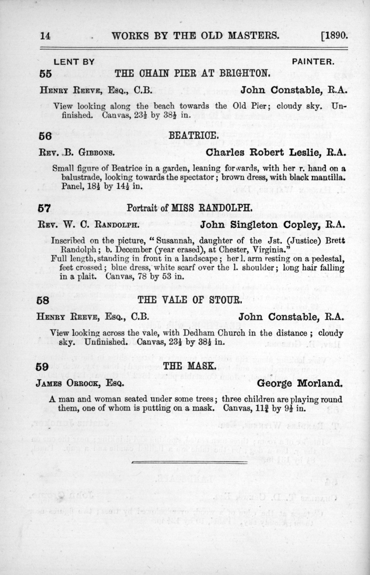 Page 14 of 1890 - Old Masters, deceased masters of the British School, drawings & models by Alfred Stevens