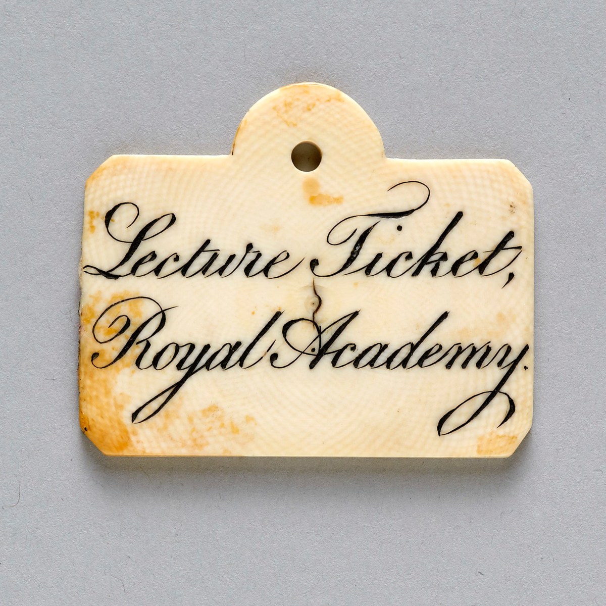 Unknown, Ivory lecture ticket