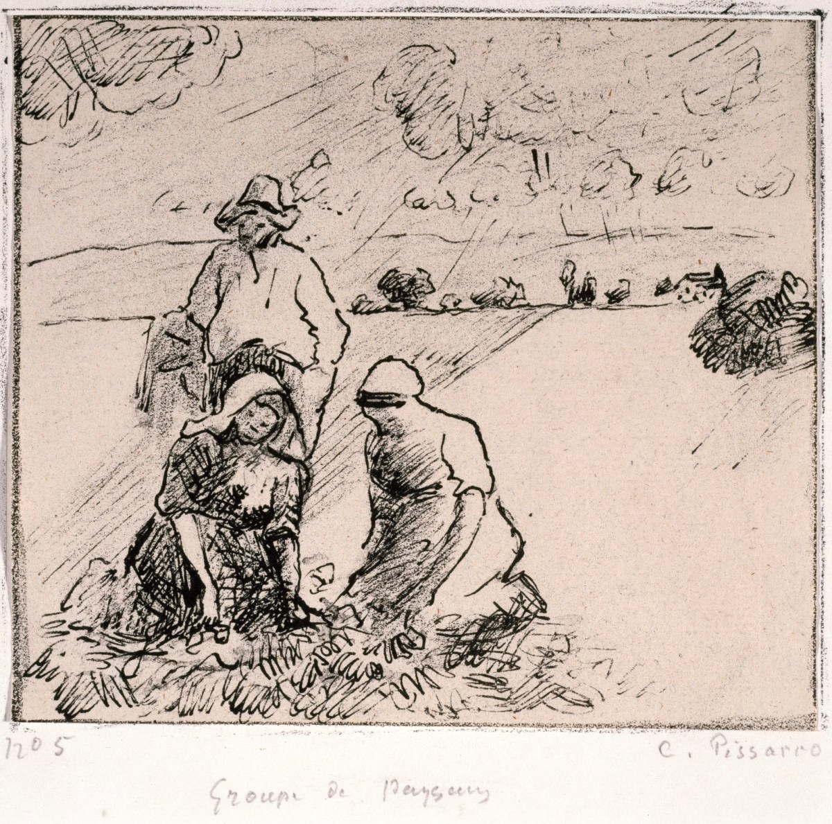 Camille Pissarro, Groupe de paysans