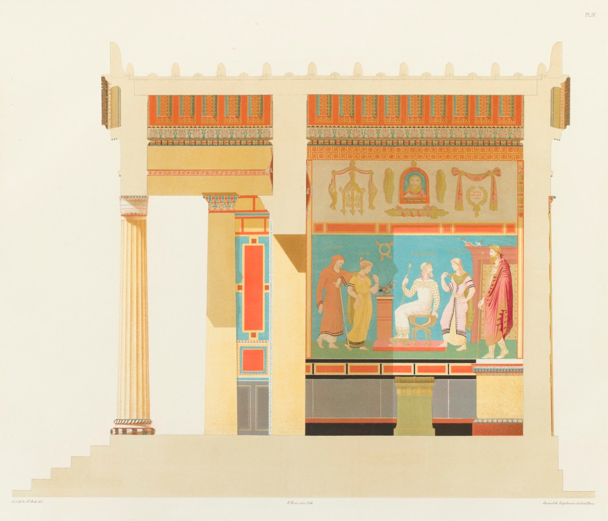 Jakob Ignaz Hittorff, Couple longitudinale du temple