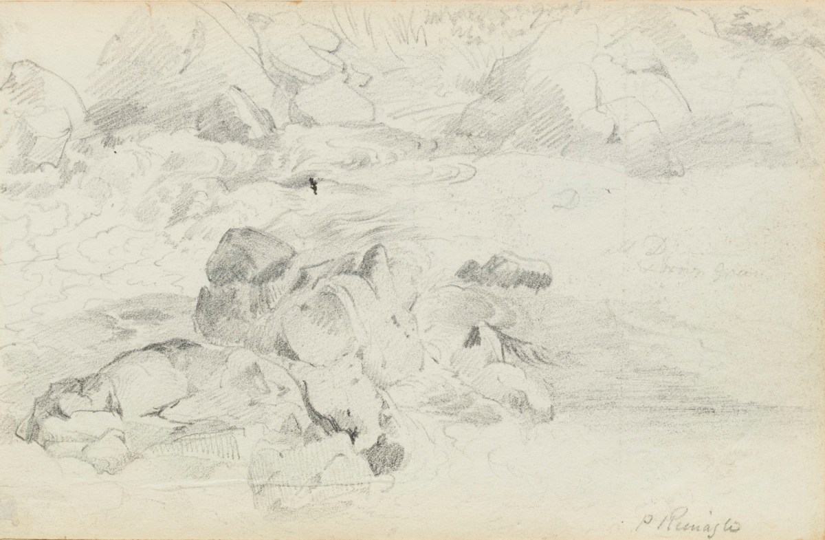 Philip Reinagle RA, Drawing of rocks