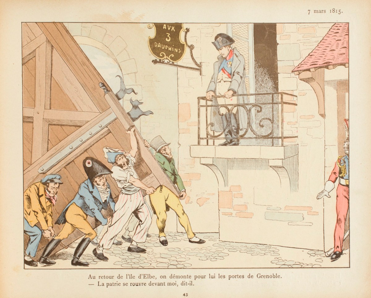 Jacques Onfoy de Bréville, The gates of Grenoble presented to Napoleon on his arrival from Elba, 7 March 1815