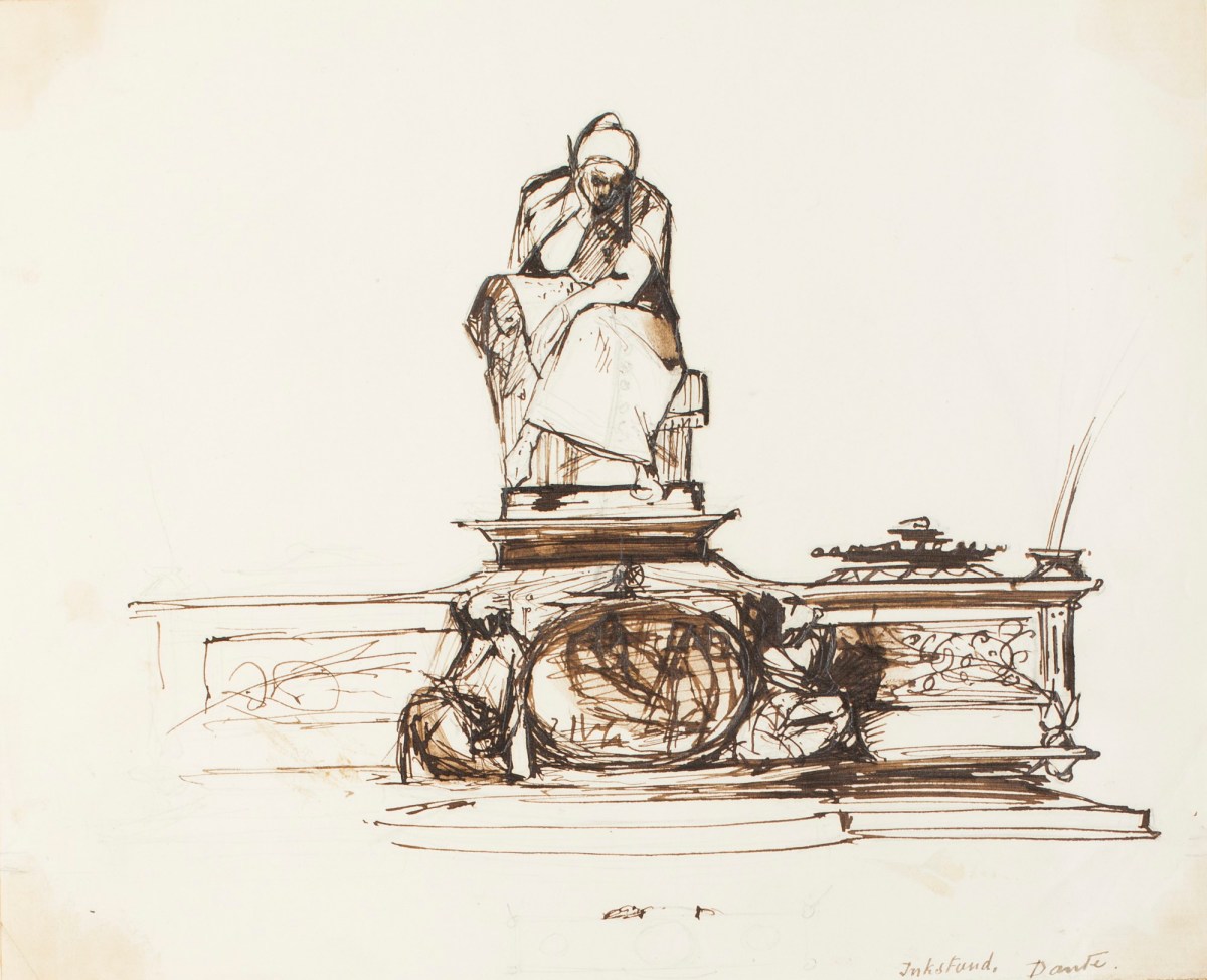 Henry Hugh Armstead RA, Design for an inkstand ('Dante inkstand')