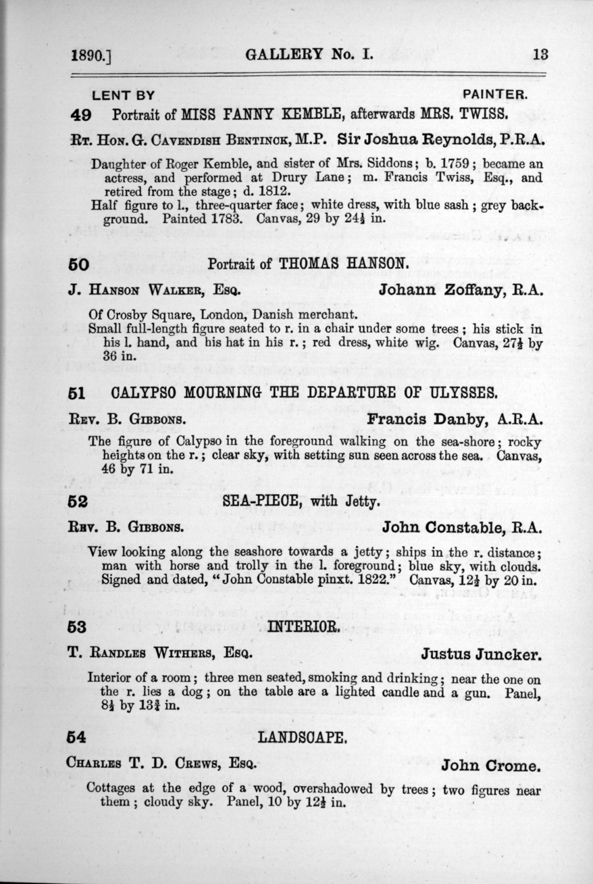 Page 13 of 1890 - Old Masters, deceased masters of the British School, drawings & models by Alfred Stevens