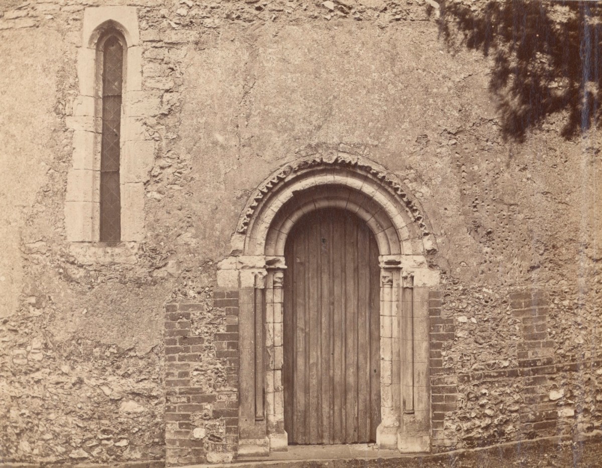 Unidentified photographer, St Margaret's Church, Chipstead, Surrey: view of part of north wall, exterior