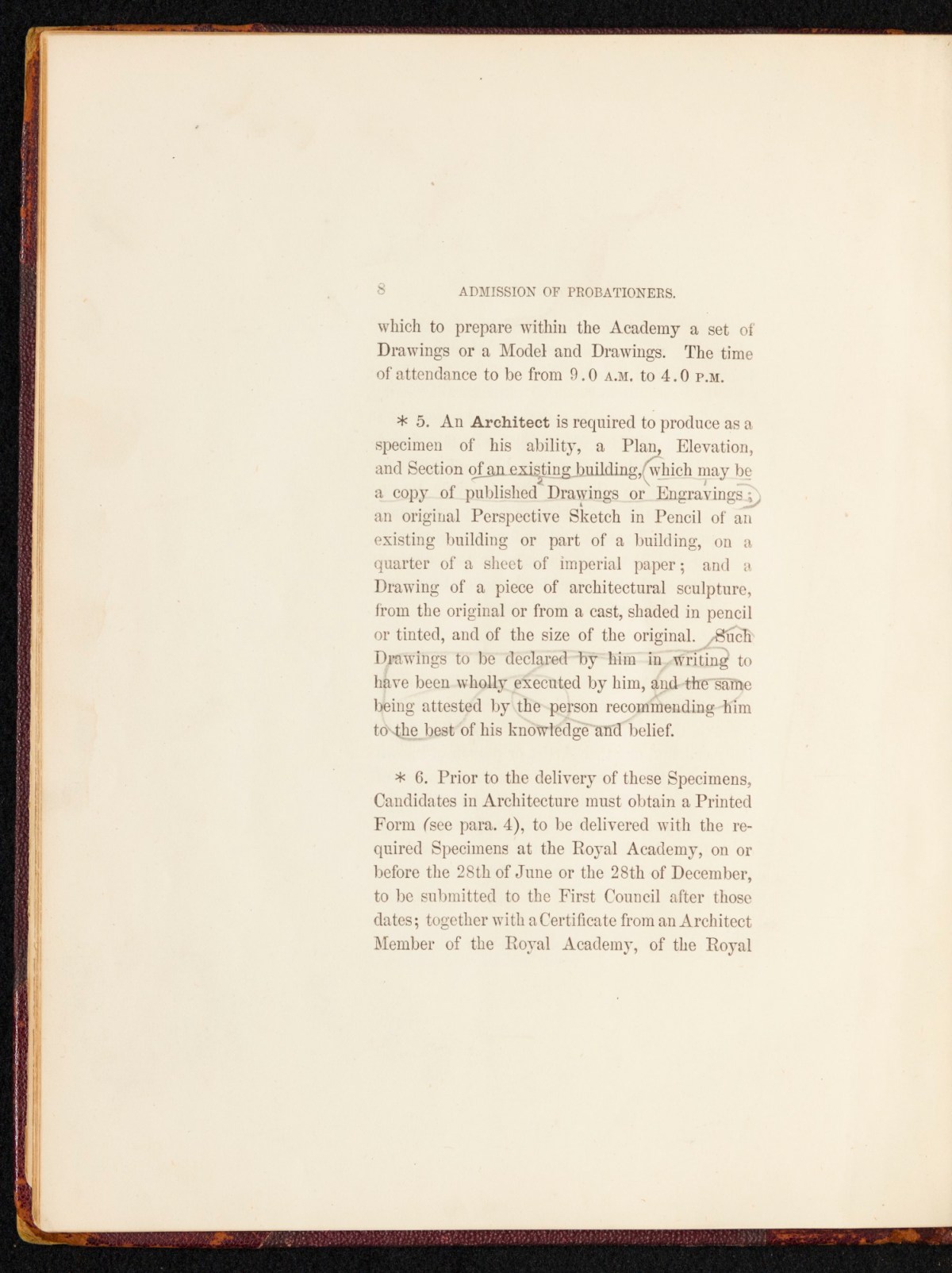 Sir Lawrence Alma-Tadema RA, A copy of the RA Laws as relating to the Schools, annotated and with sketches by Alma-Tadema