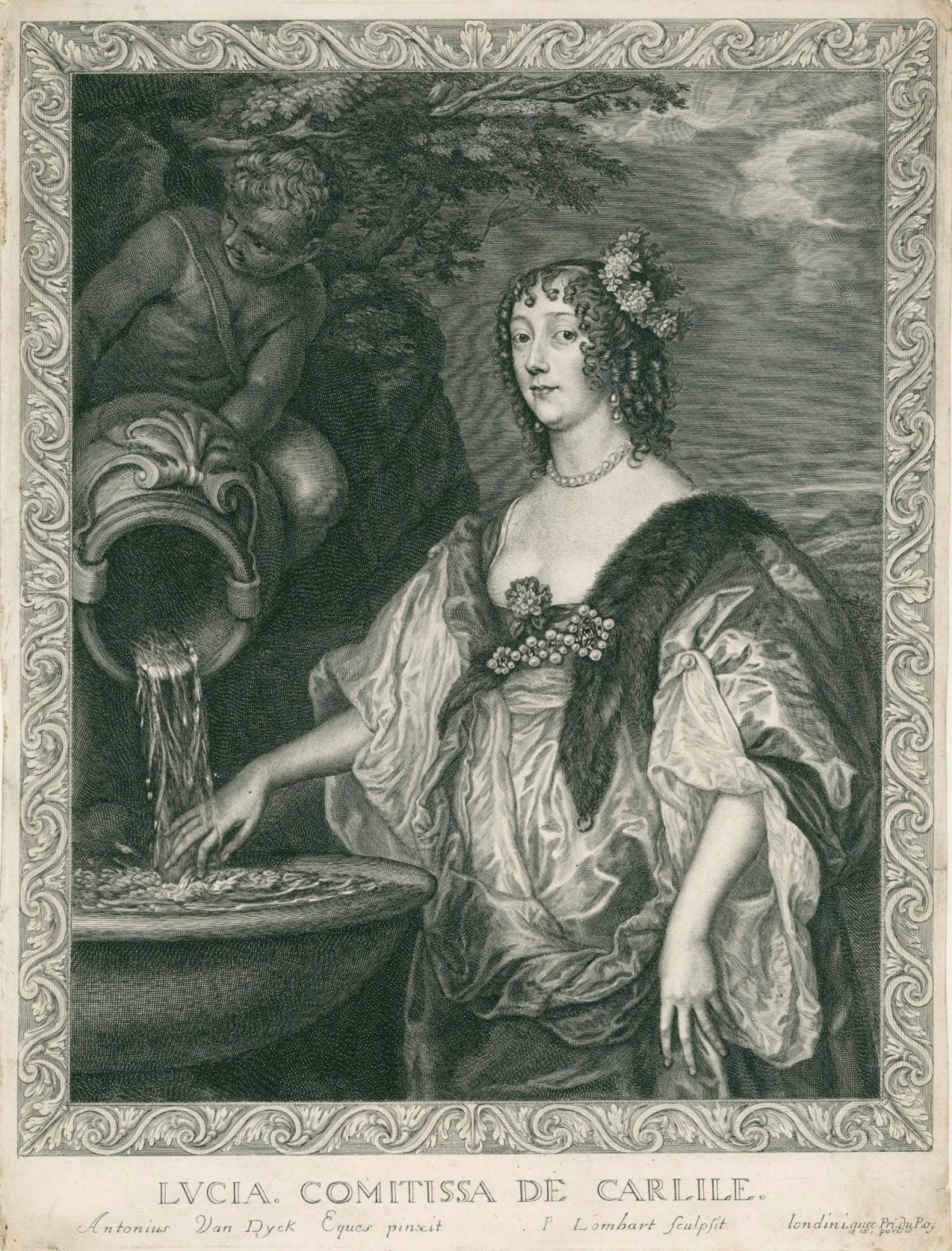 Pierre Lombart, Portrait of Lucy, Countess of Carlisle