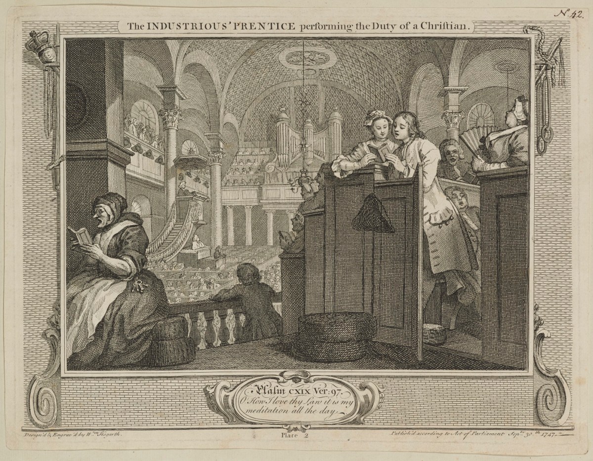 William Hogarth, InIndustry and Idleness, plate 2
