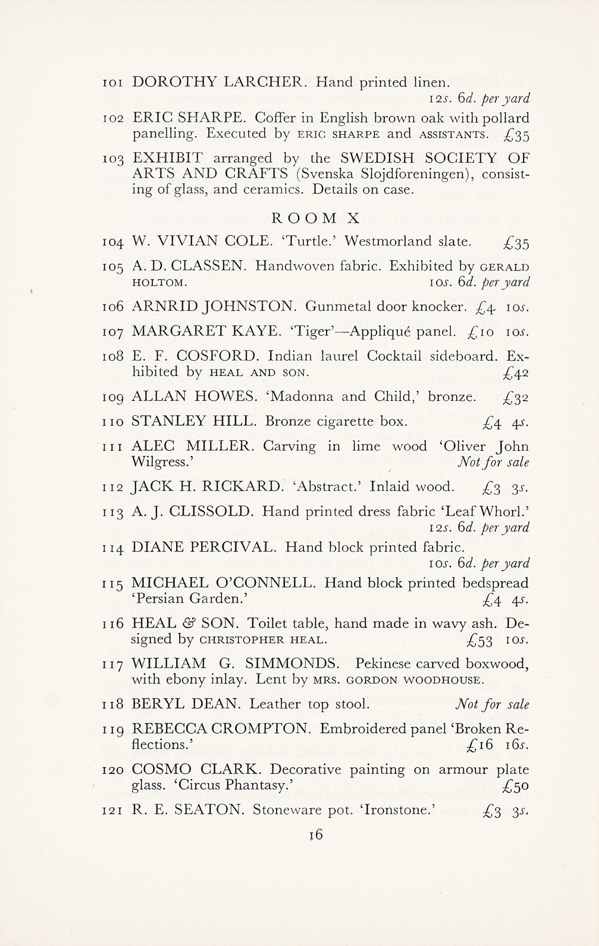 1938 Arts and Crafts Exhibition Society 50th Anniversary exhibition