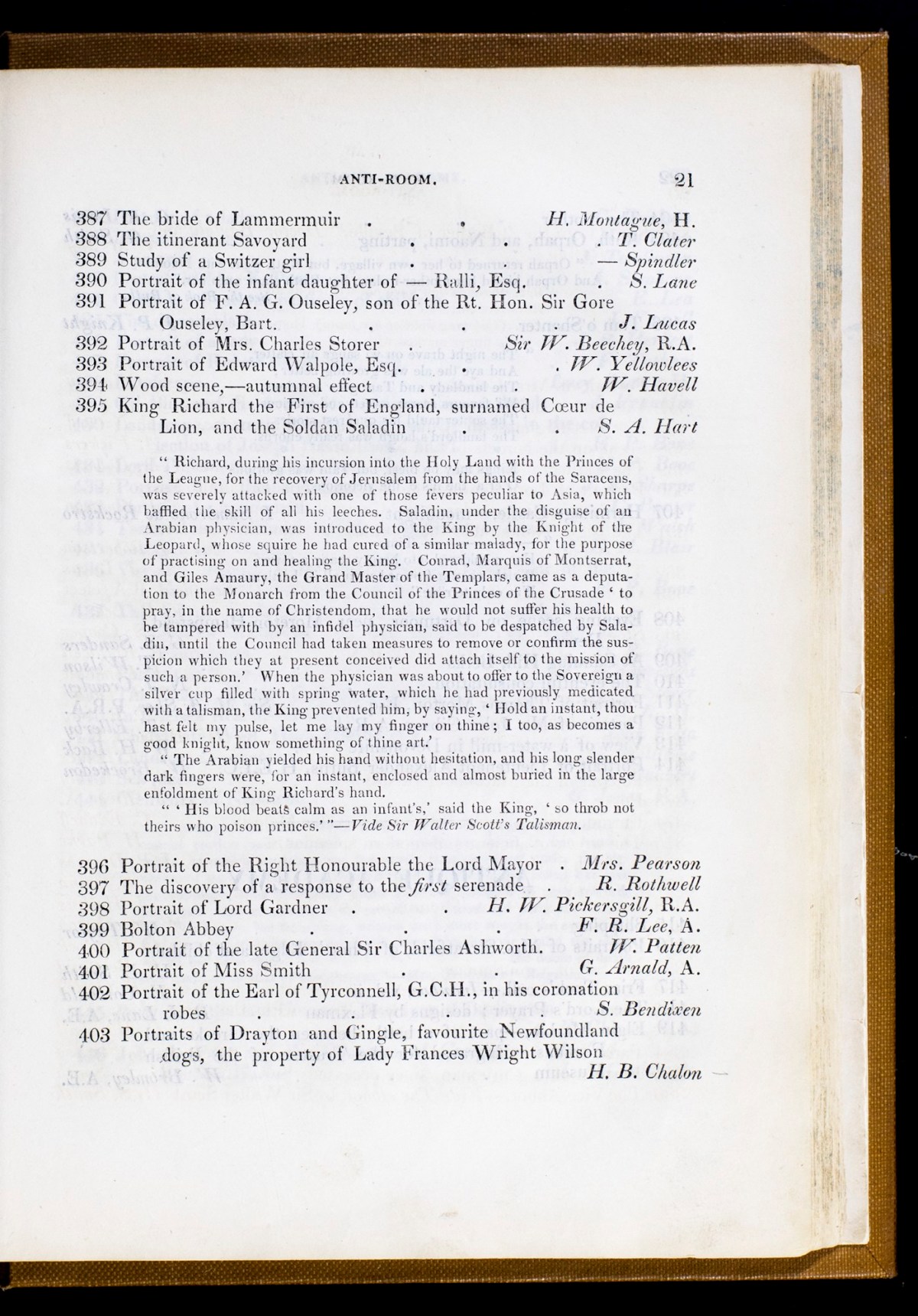 The exhibition of the Royal Academy. MDCCCXXXV. (1835). The sixty ...