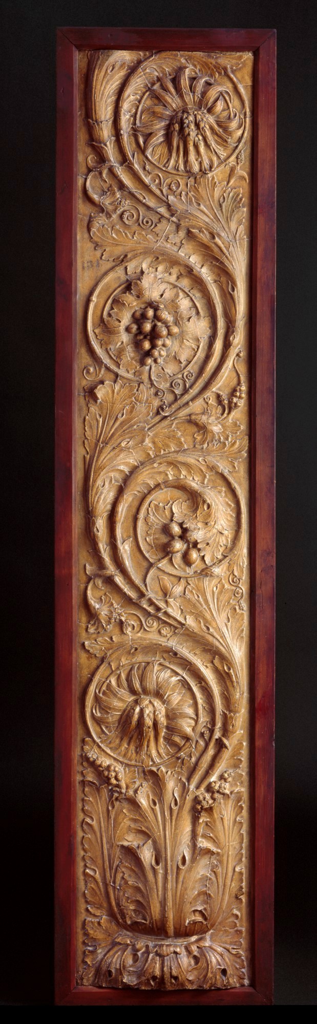 Unidentified designer, Architectural cast: relief panel decorated with scrolling foliage