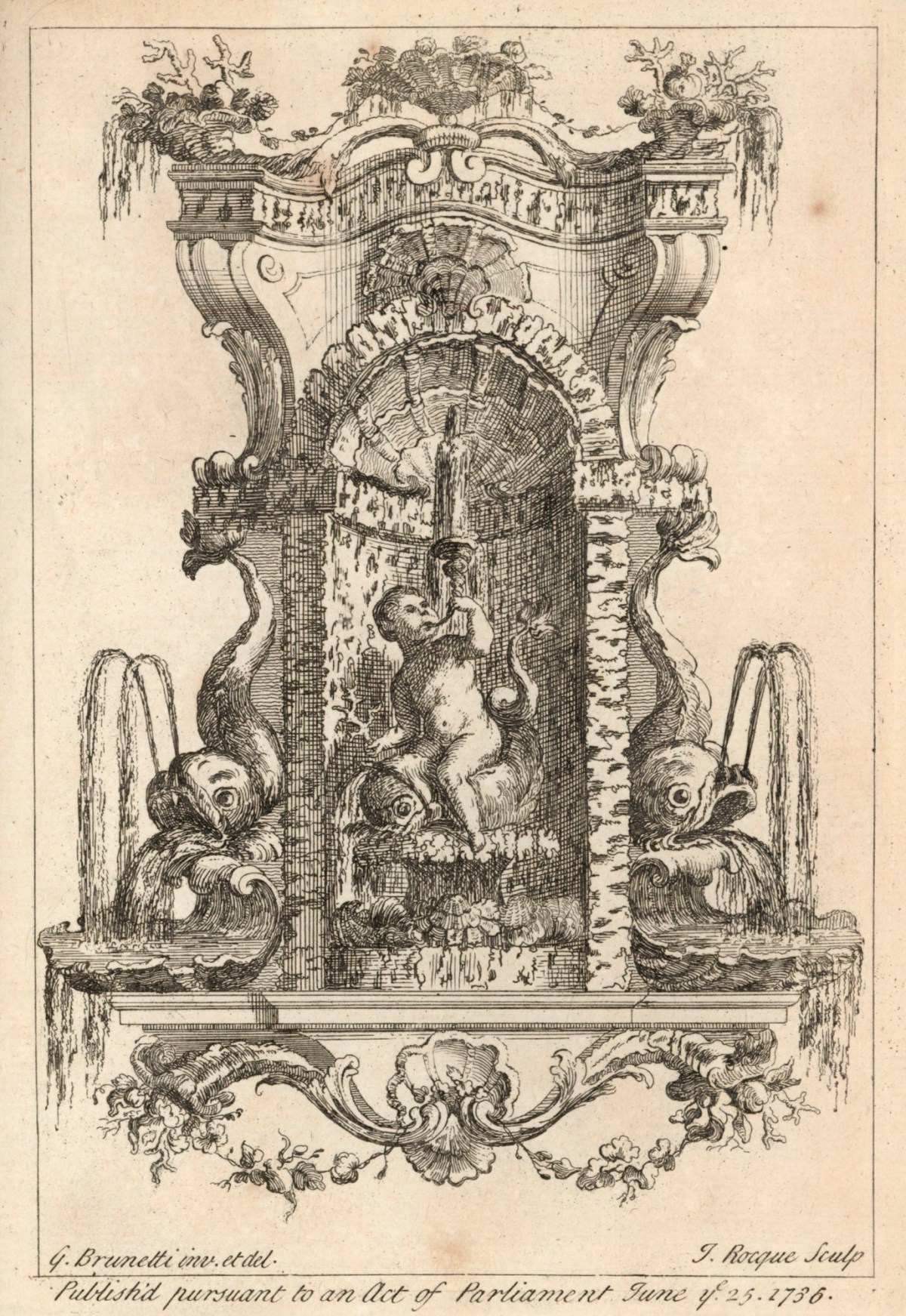 Gaetano Brunetti, Design for a fountain