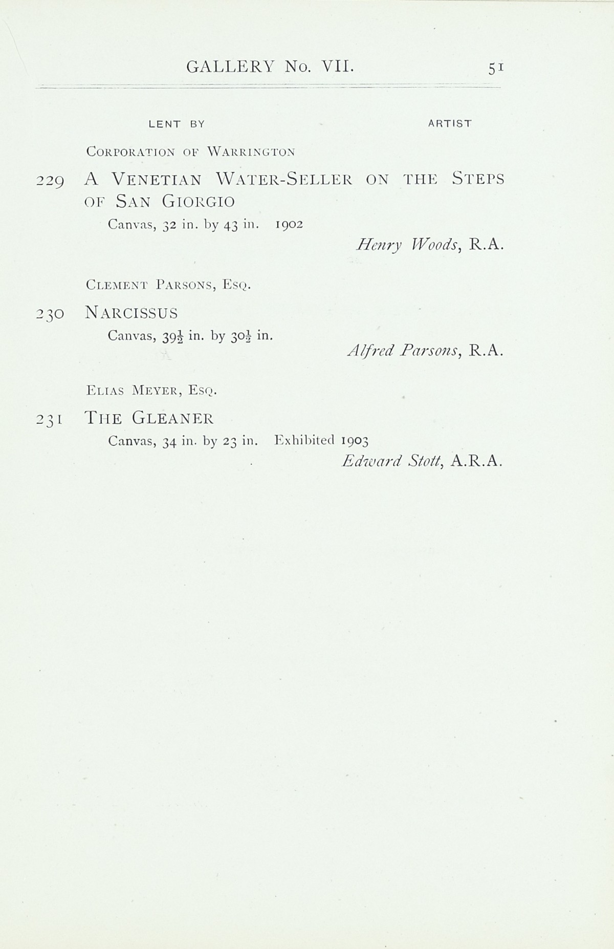 Page 53 of 1922 - Exhibition of Works by recently deceased Members of the Royal Academy