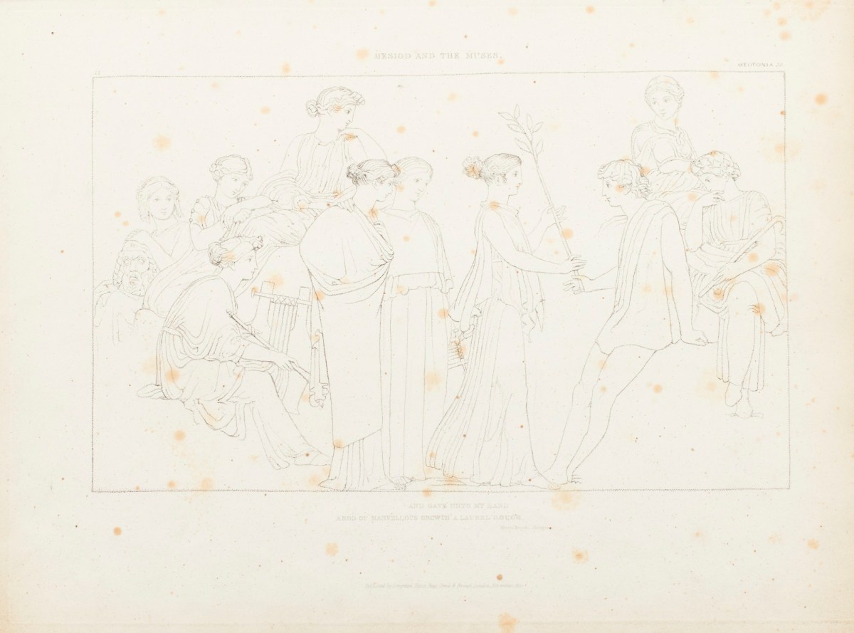 Hesiod, Hesiod and the muses.