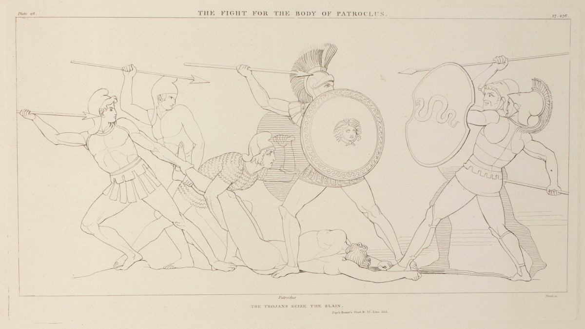 John Flaxman RA, The Fight For the Body Of Patroclus