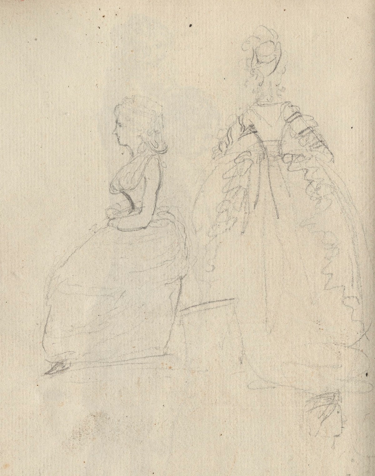 Unknown artist, Leaf from a sketchbook