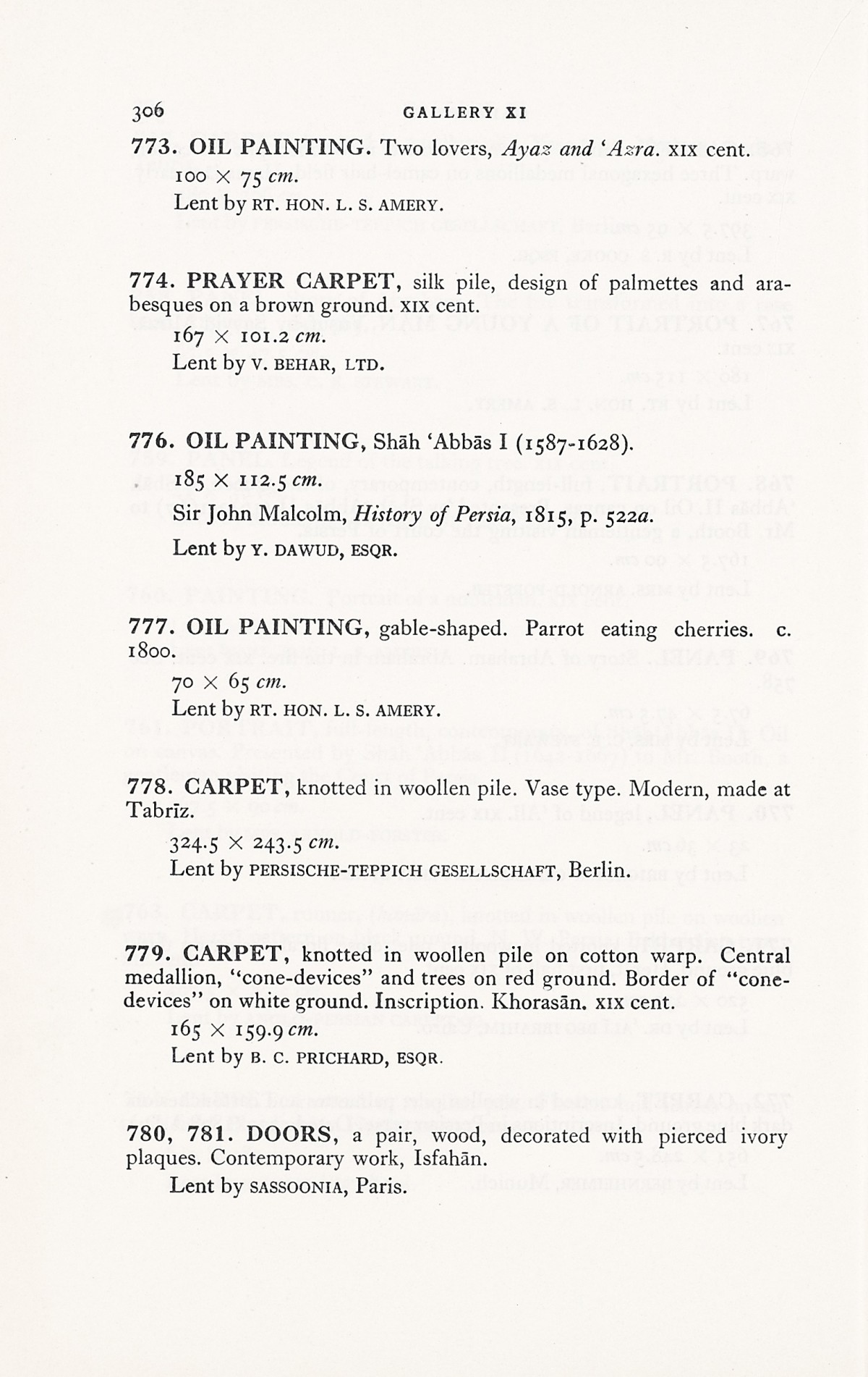 Page 334 of 1931 - International Exhibition of Persian Art