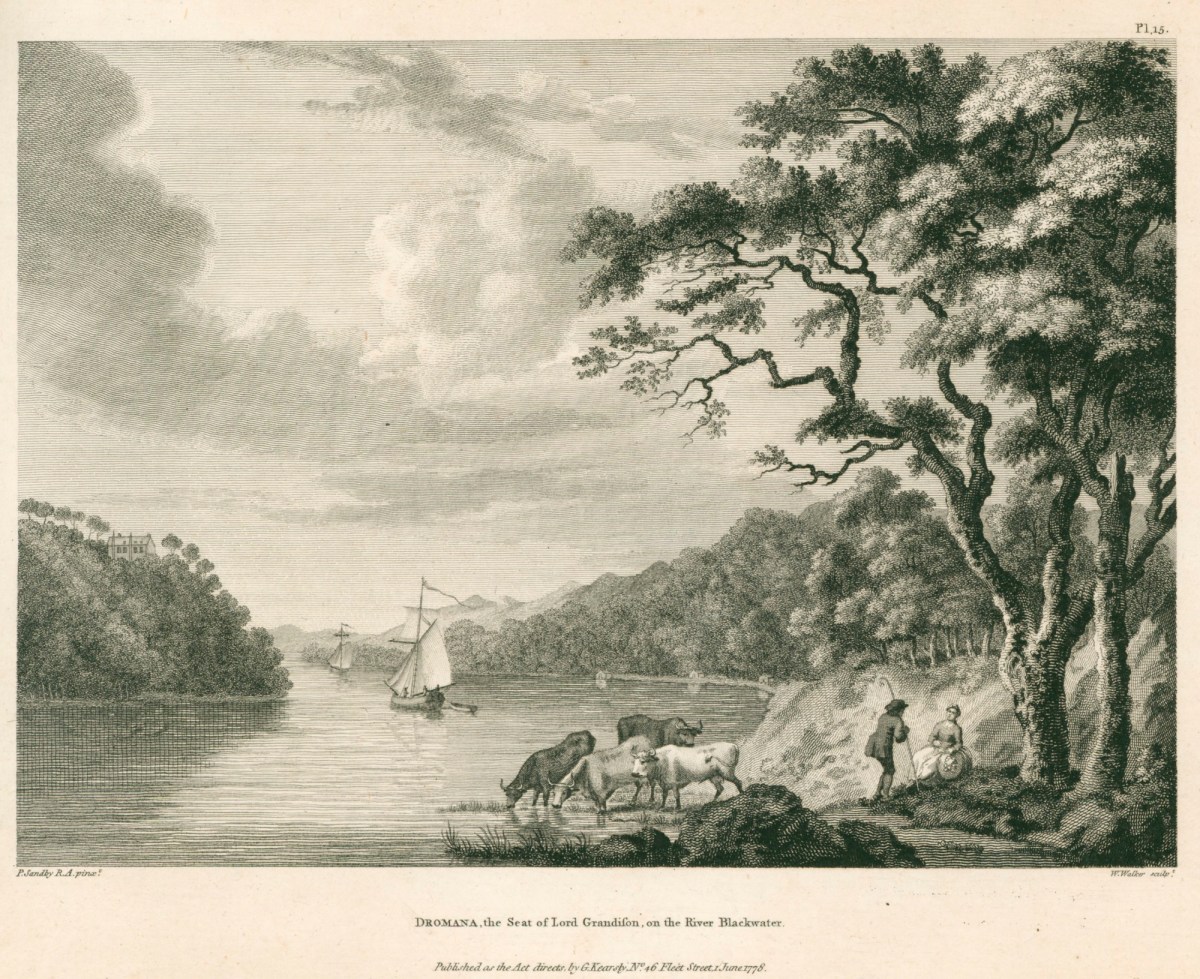 Paul Sandby RA, Dromana, the seat of Lord Grandison, on the River Blackwater