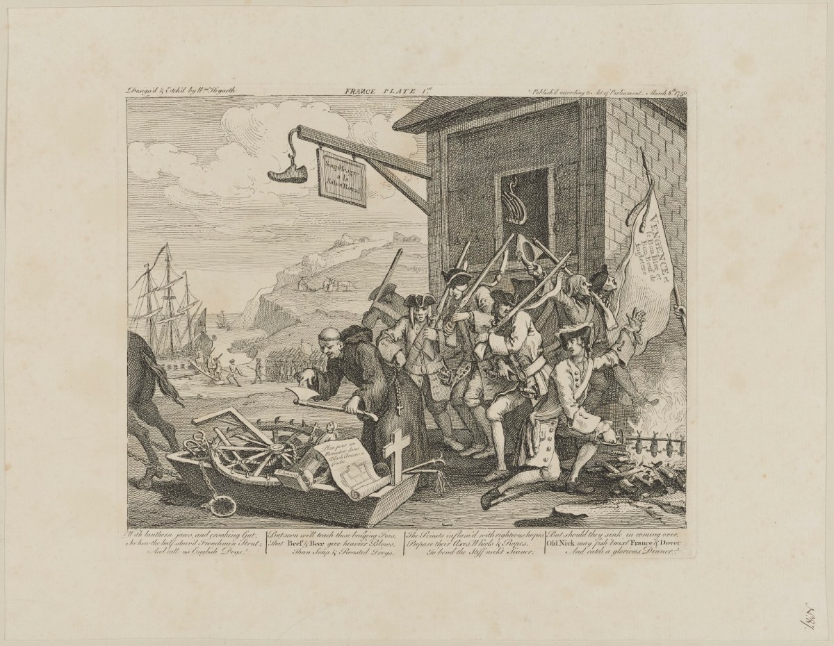 William Hogarth, The Invasion, plate 1: France