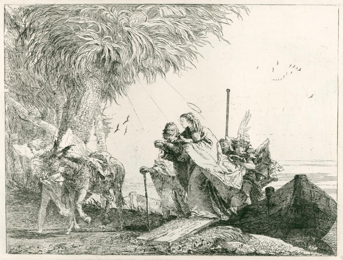 Giandomenico Tiepolo, Ide'e Pittoresche Sopra La Fugga in Egitto di Giesu, Maria e Gioseppe Opera inventata, ed incisa da me Gio: Domenico Tiepolo in Corte di detta Sua Altessa Reverendissima &c &c.