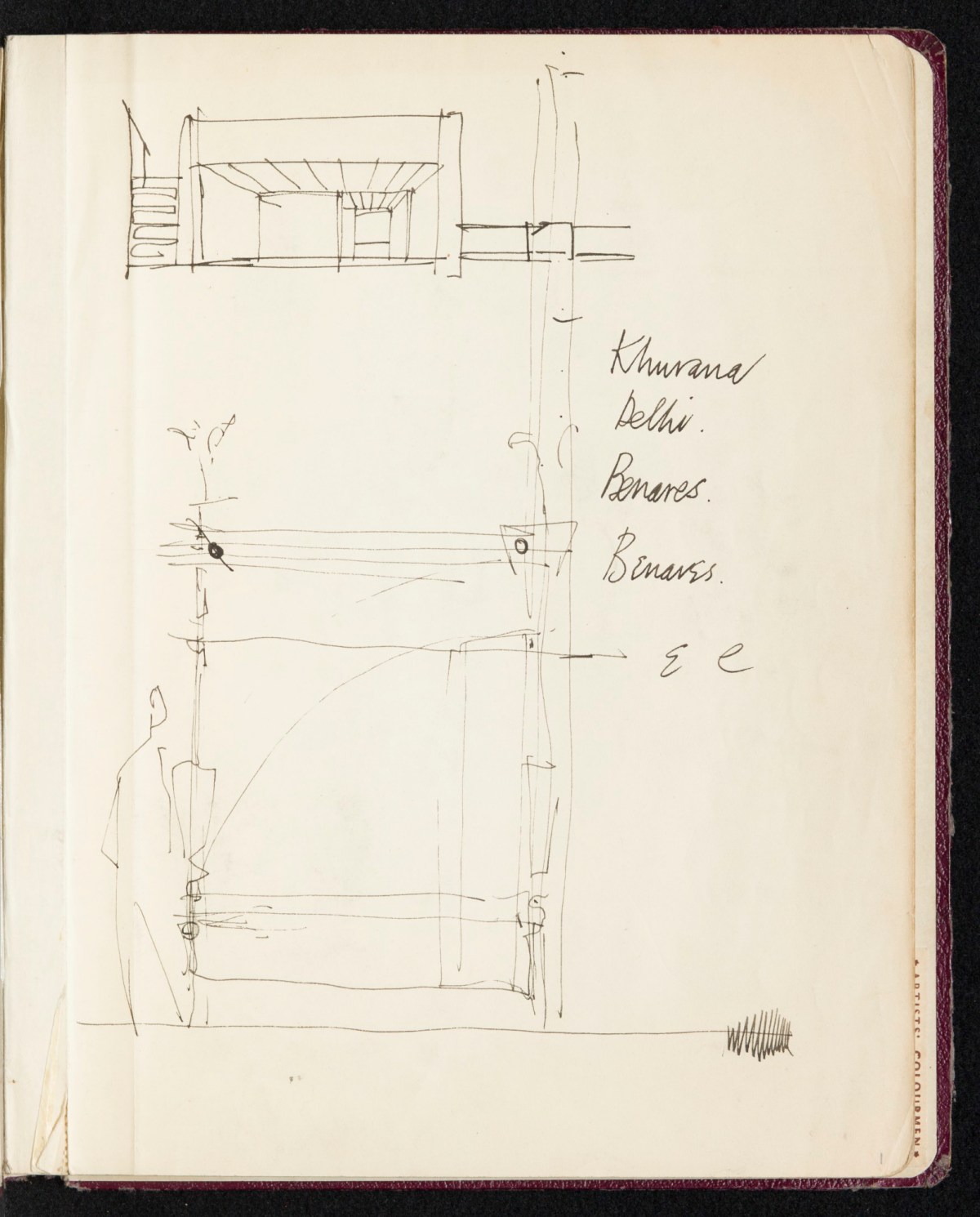 Sir Hugh Casson PRA, Sketchbook with designs and notes