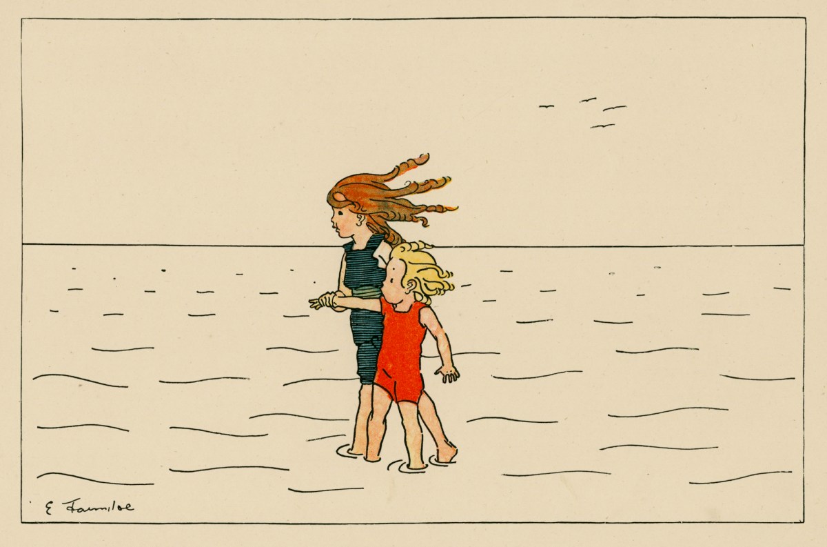 Edith Farmiloe, His first Bathe