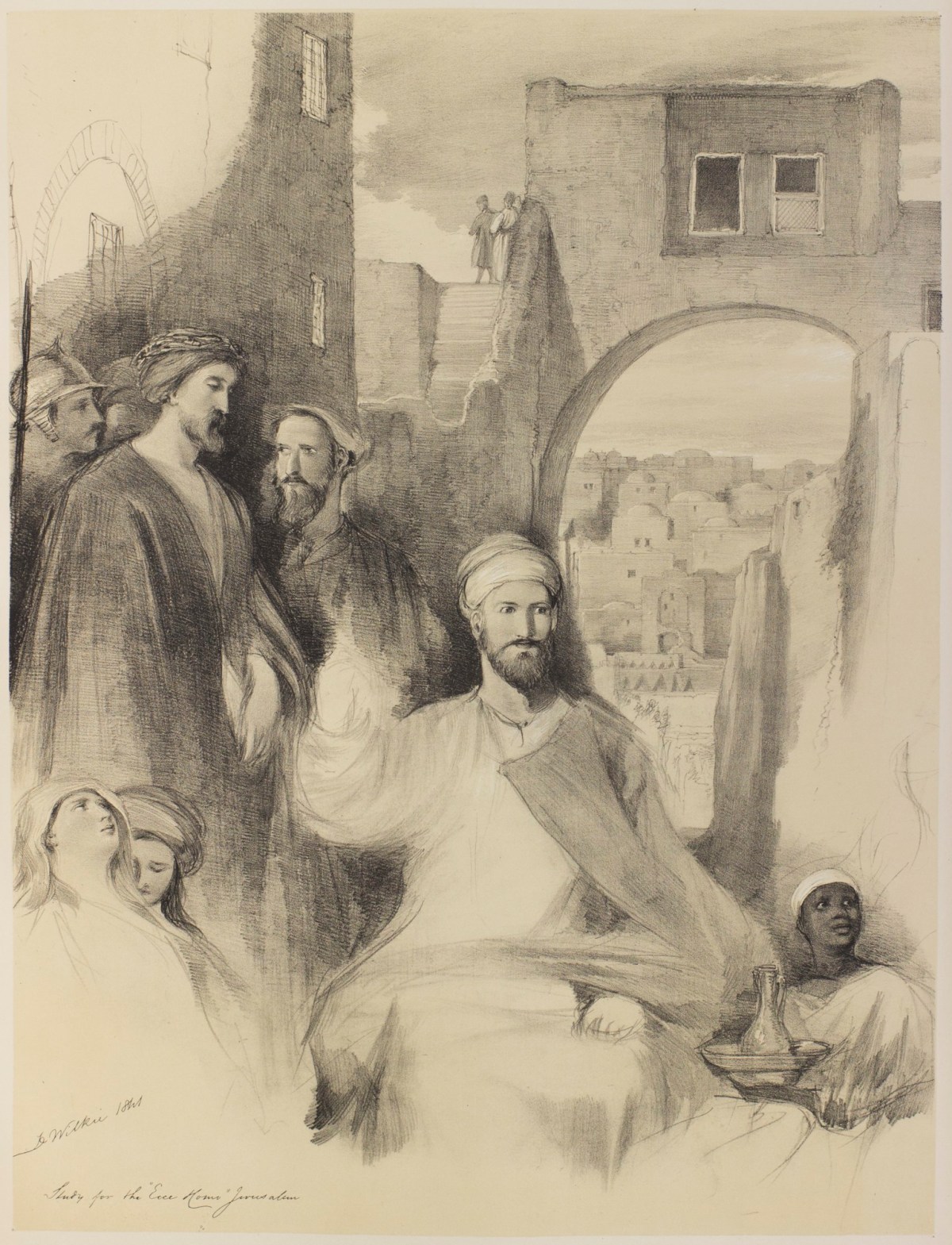 Sir David Wilkie RA, Study for the "Ecce Homo"; Jerusalem