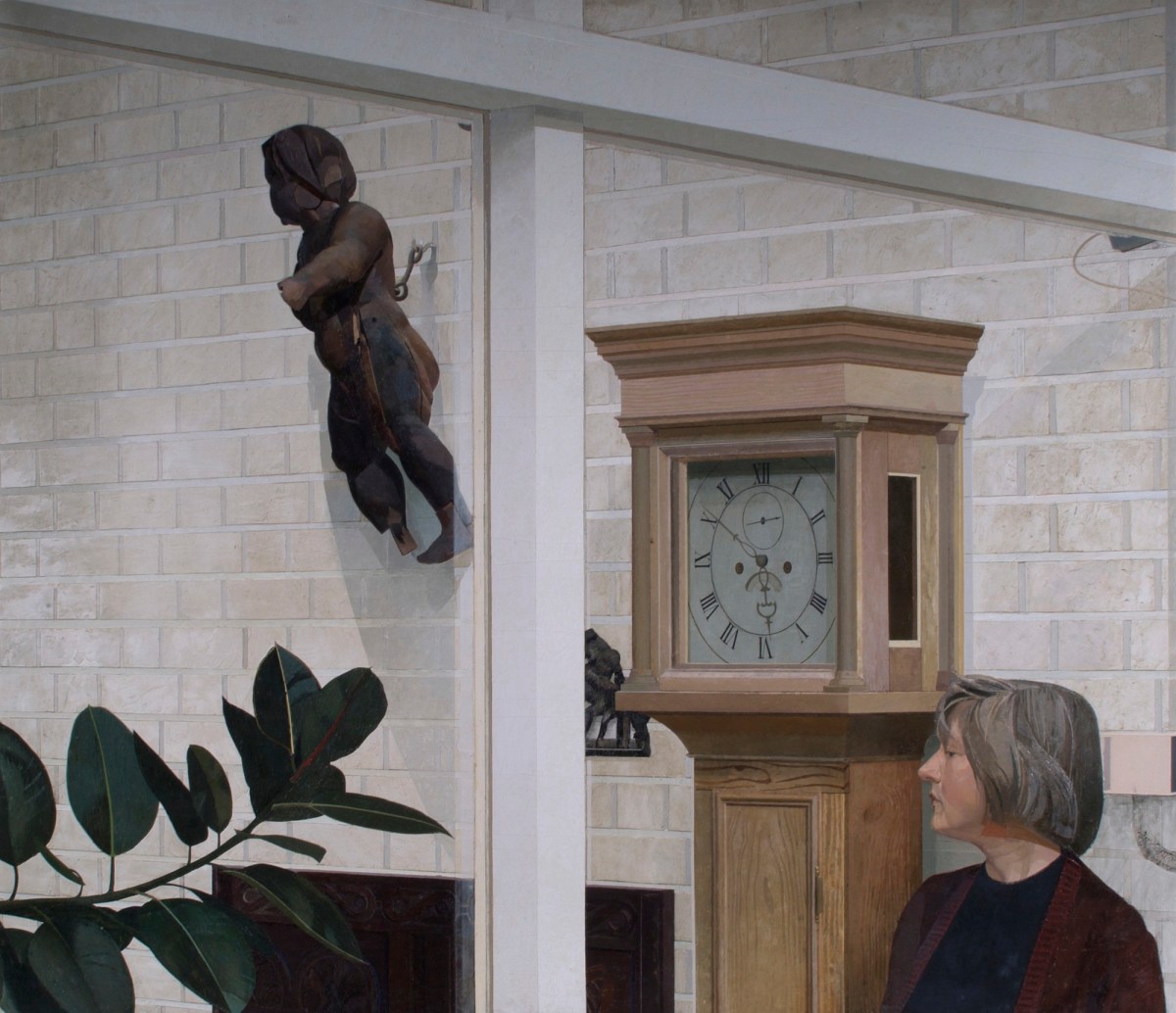 Norman Blamey RA, Margaret through the Studio Window