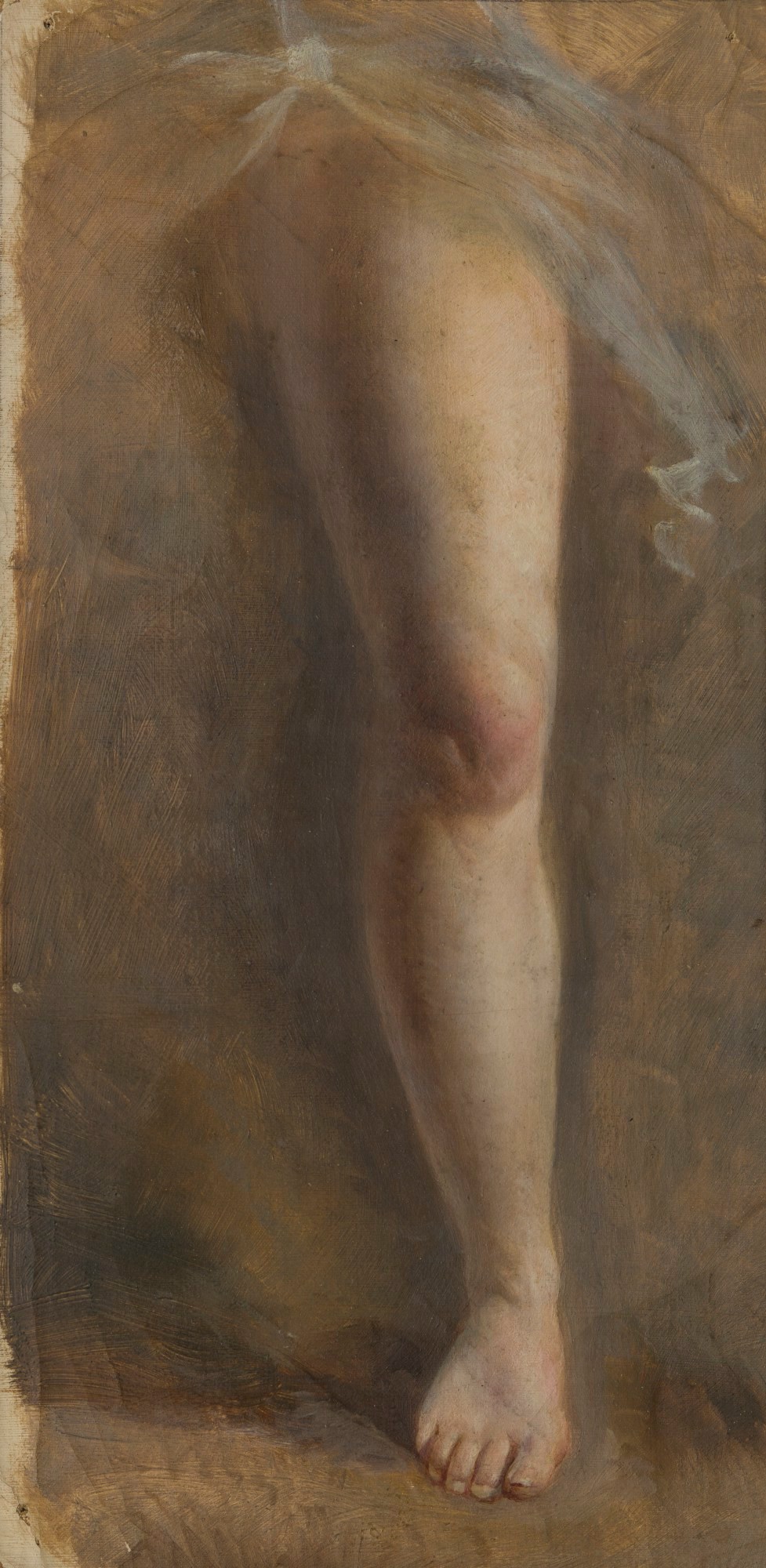 E.T. Parris, Oil sketch of a woman's leg