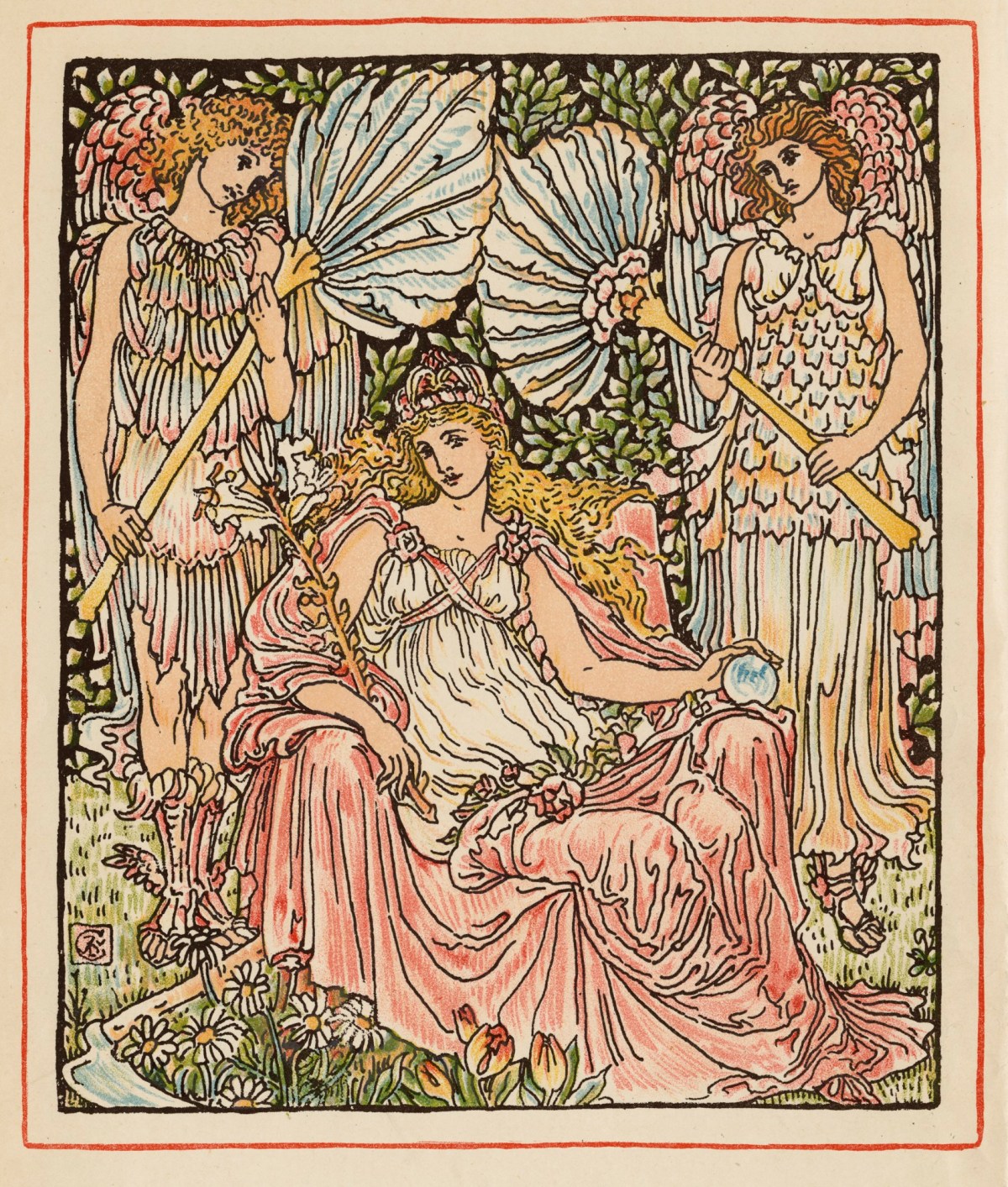 Walter Crane, 'When Summer on the earth was queen ...'