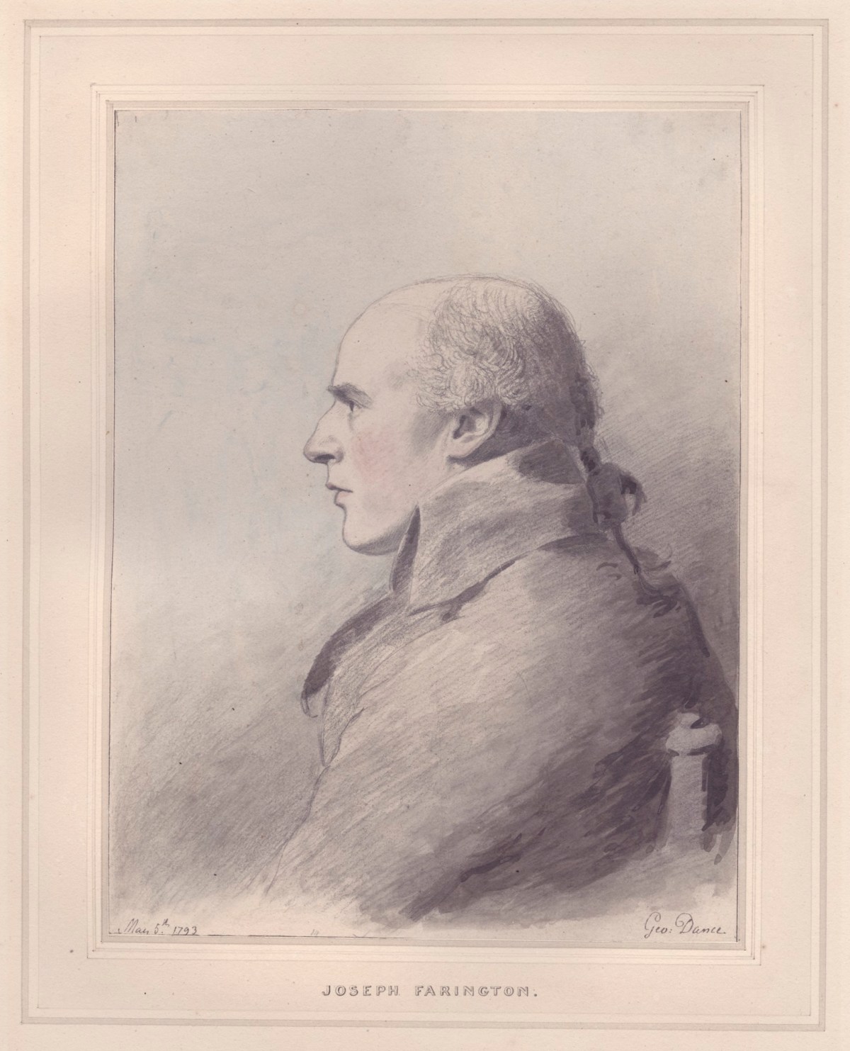 George Dance RA, Portrait of Joseph Farington, R.A.