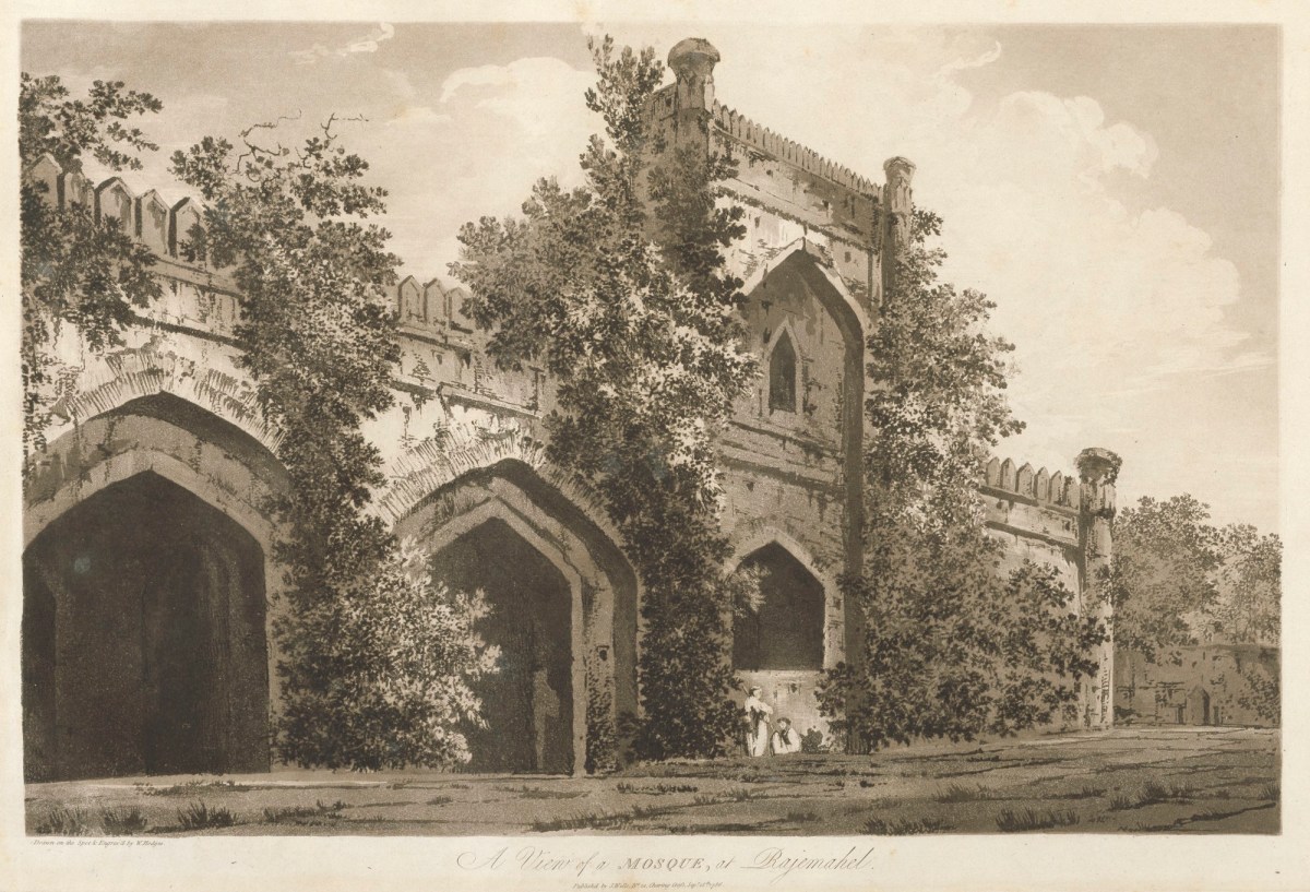 William Hodges RA, A View of a Mosque, at Rajemahel