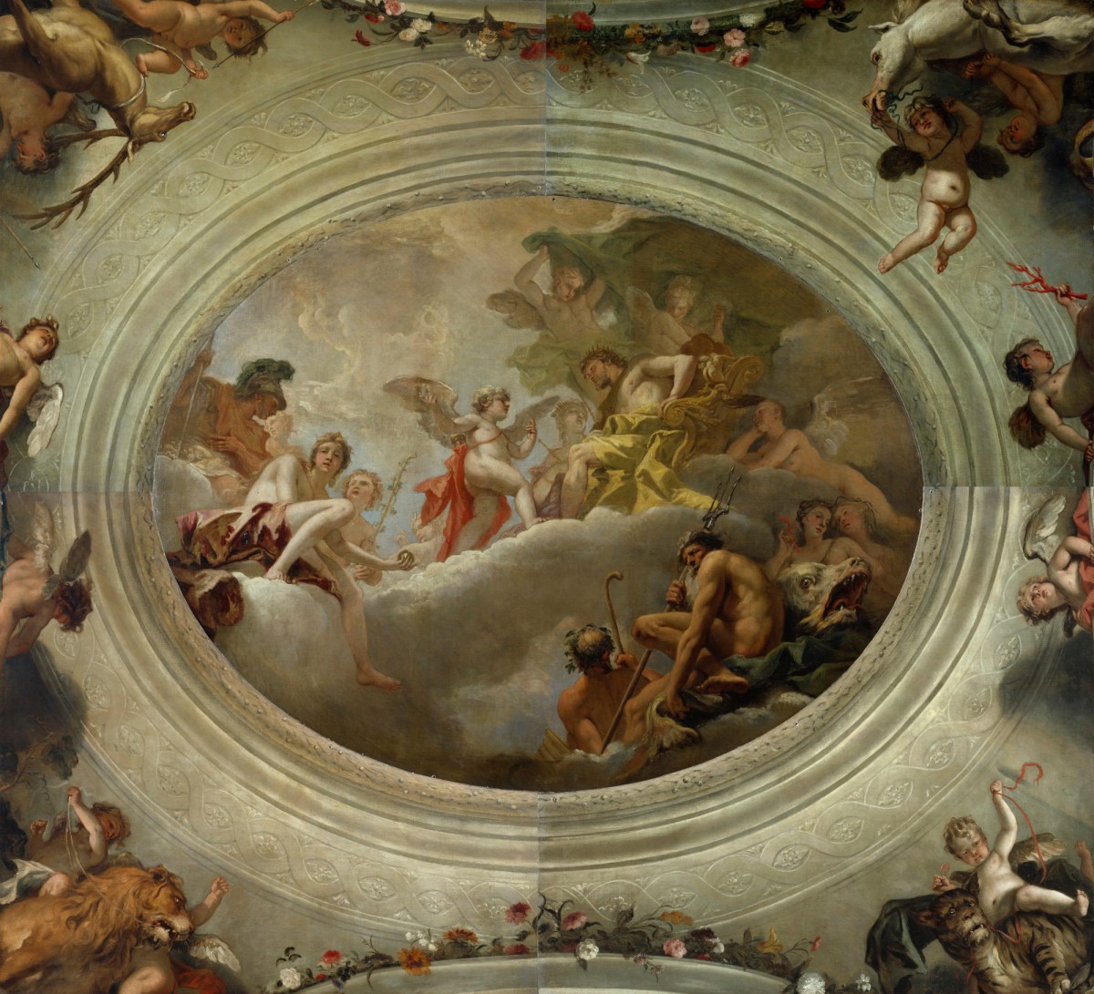 Sebastiano Ricci, Cupid before Jupiter (central section)