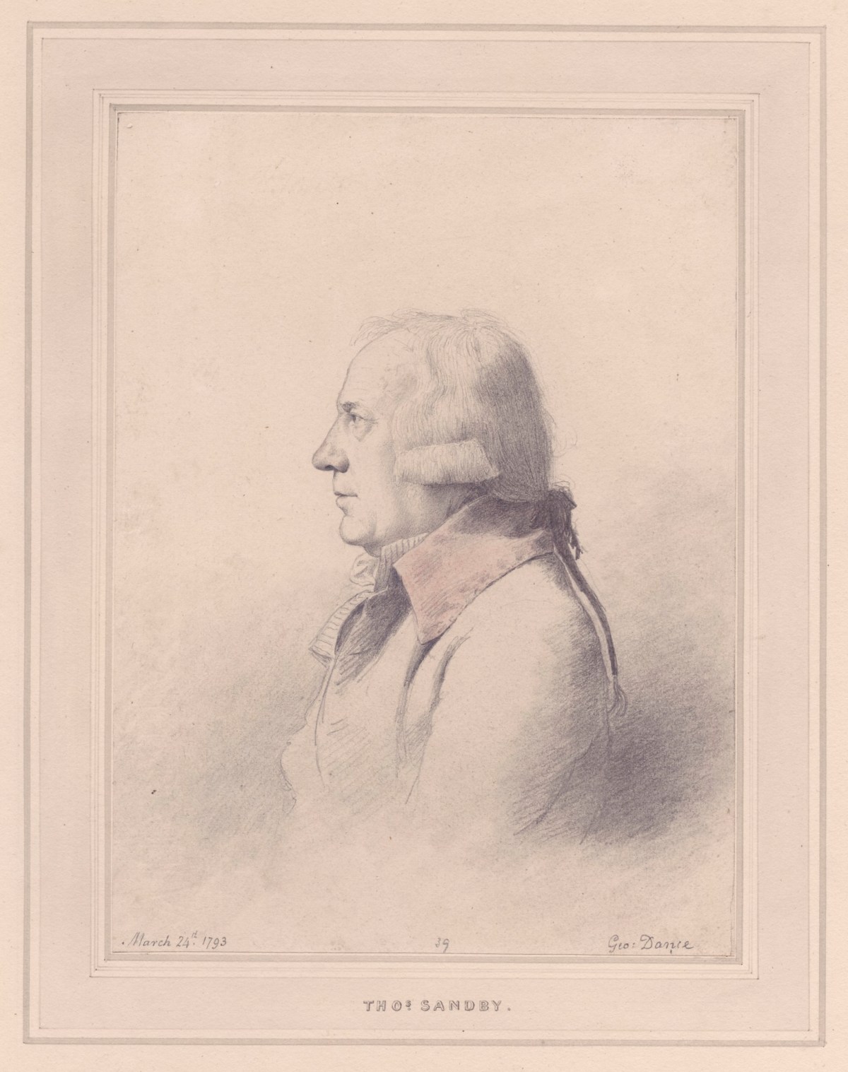 George Dance RA, Portrait of Thomas Sandby, R.A.