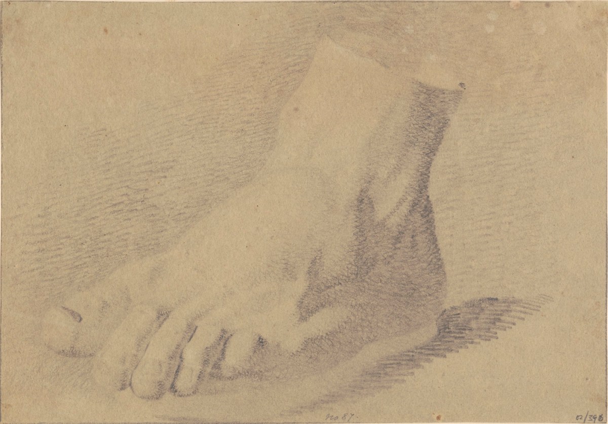 Benjamin Robert Haydon, Drawing of a foot in profile, probably from a cast
