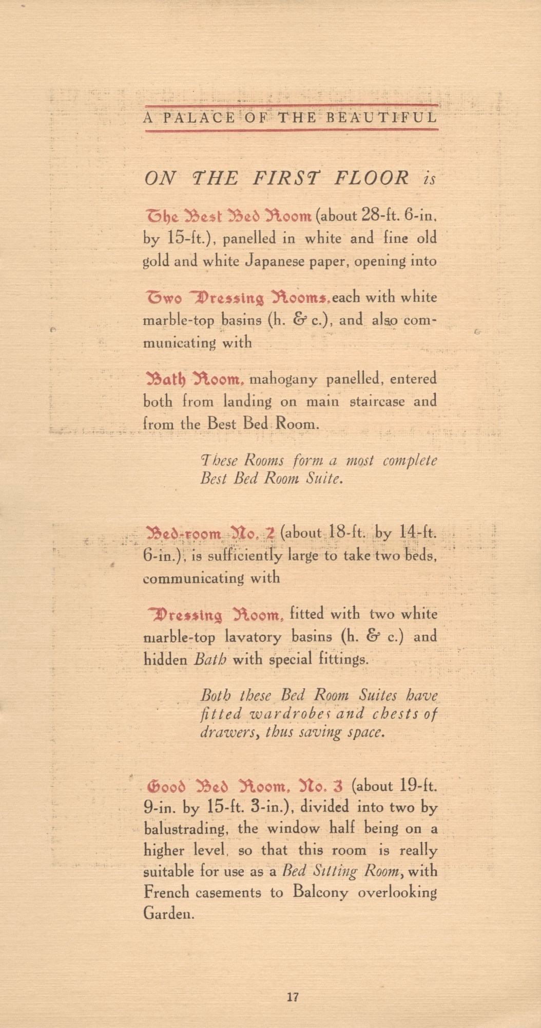 Hampton & Sons (London), Bedroom No. 3.