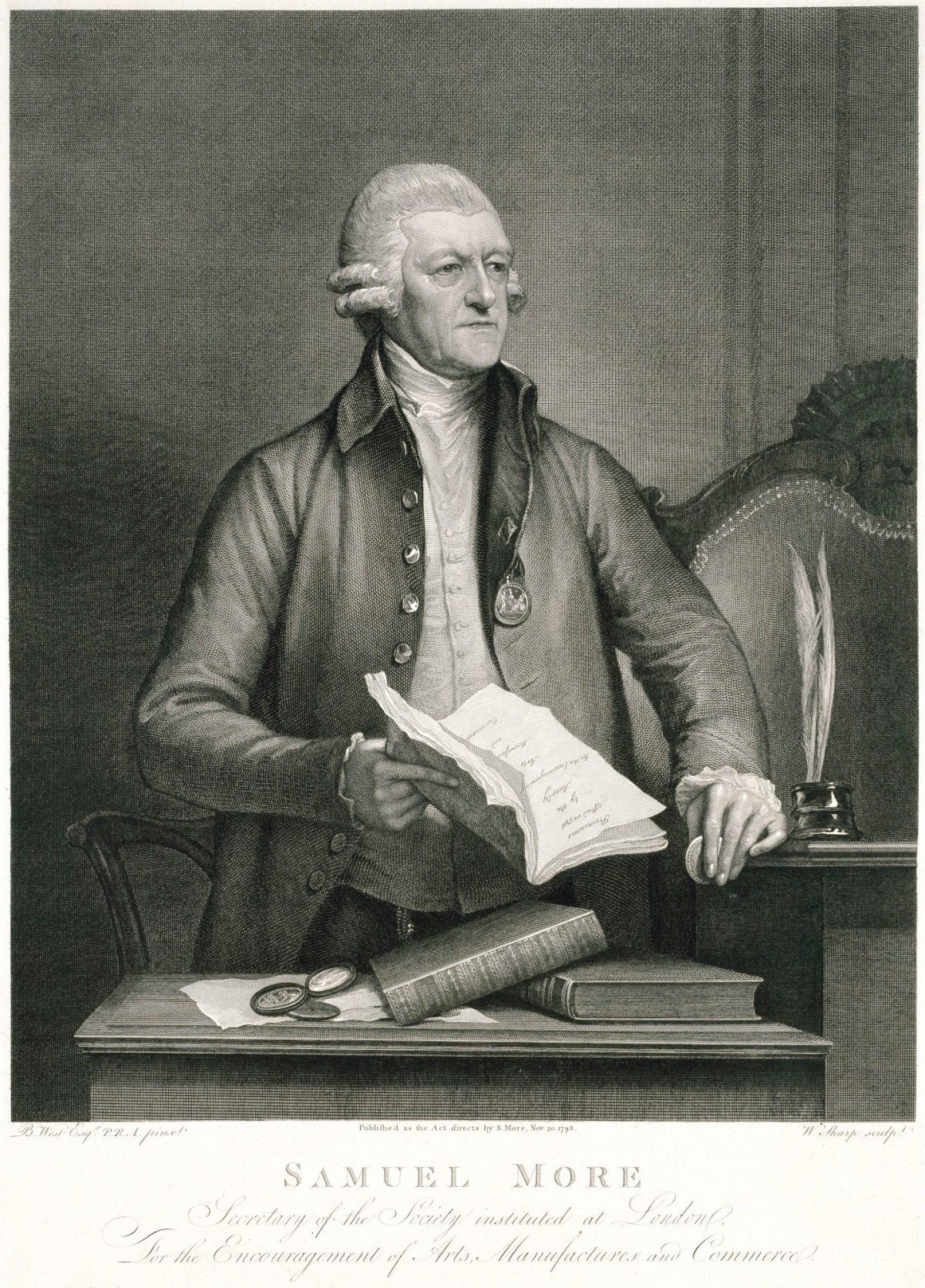 Benjamin West PRA, Portrait of Samuel More