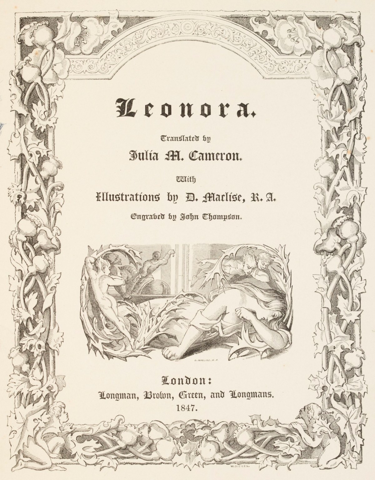 Daniel Maclise RA, Title-page