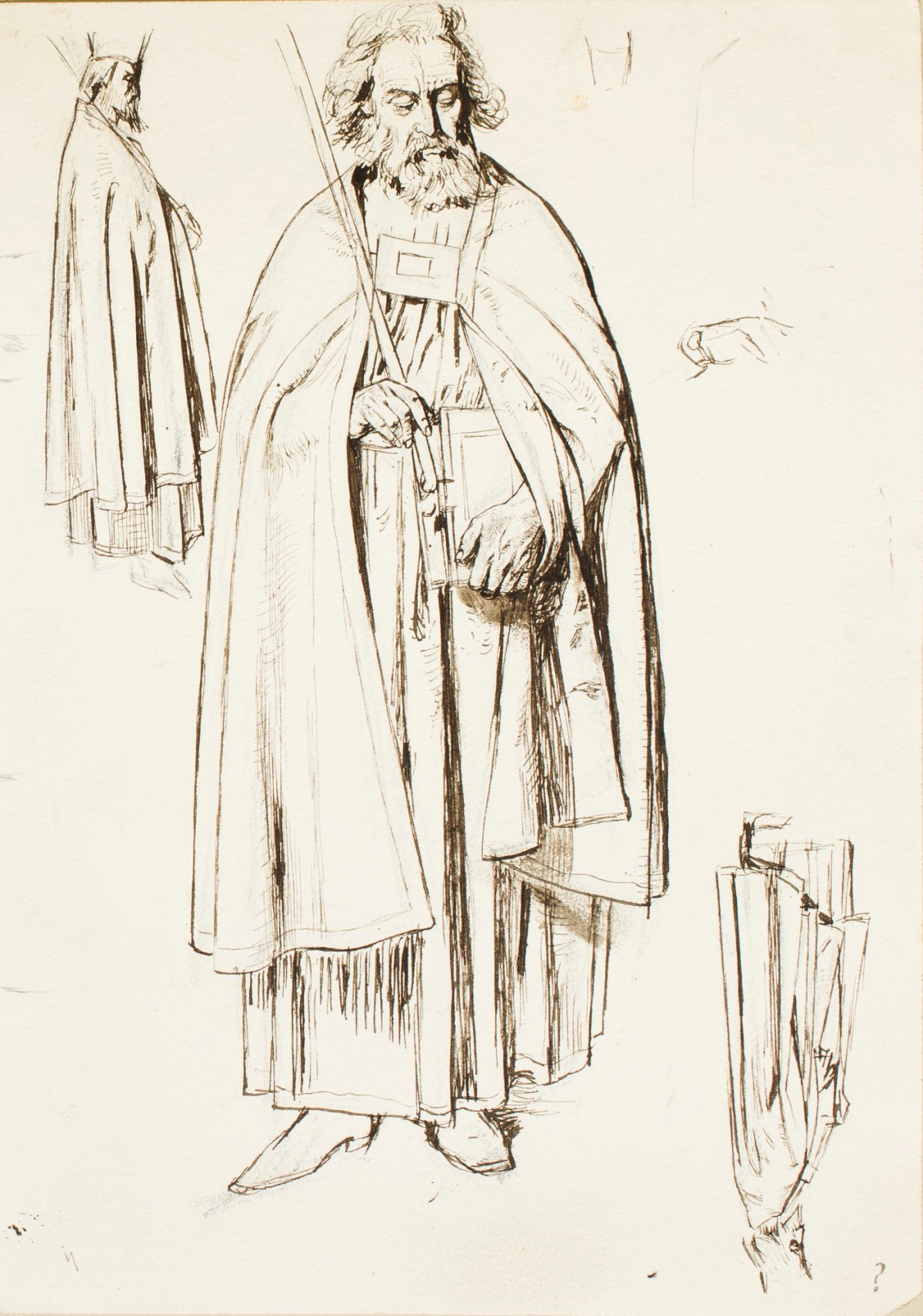 Henry Hugh Armstead RA, Study of a man wearing ecclesiastical vestments