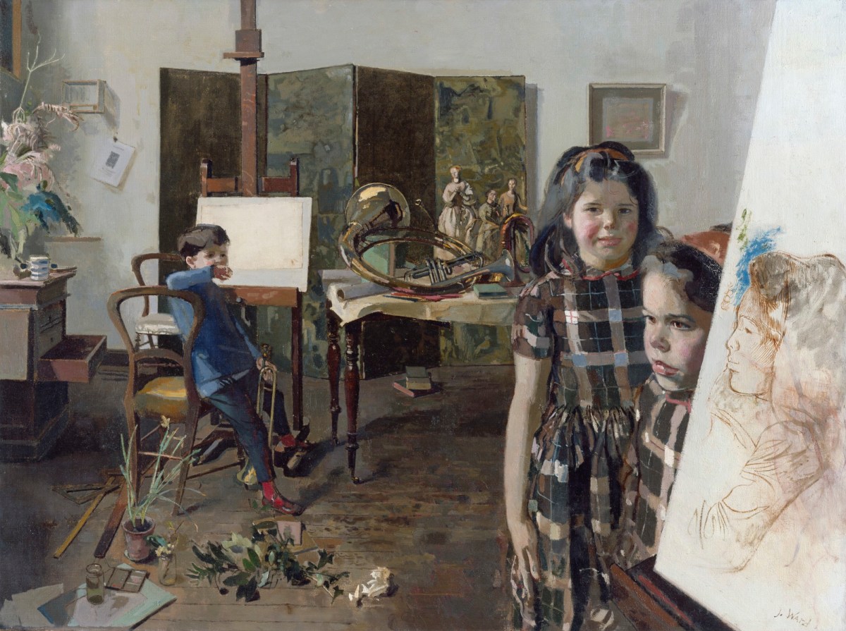 John Ward RA, The Twins and Jack in the Studio